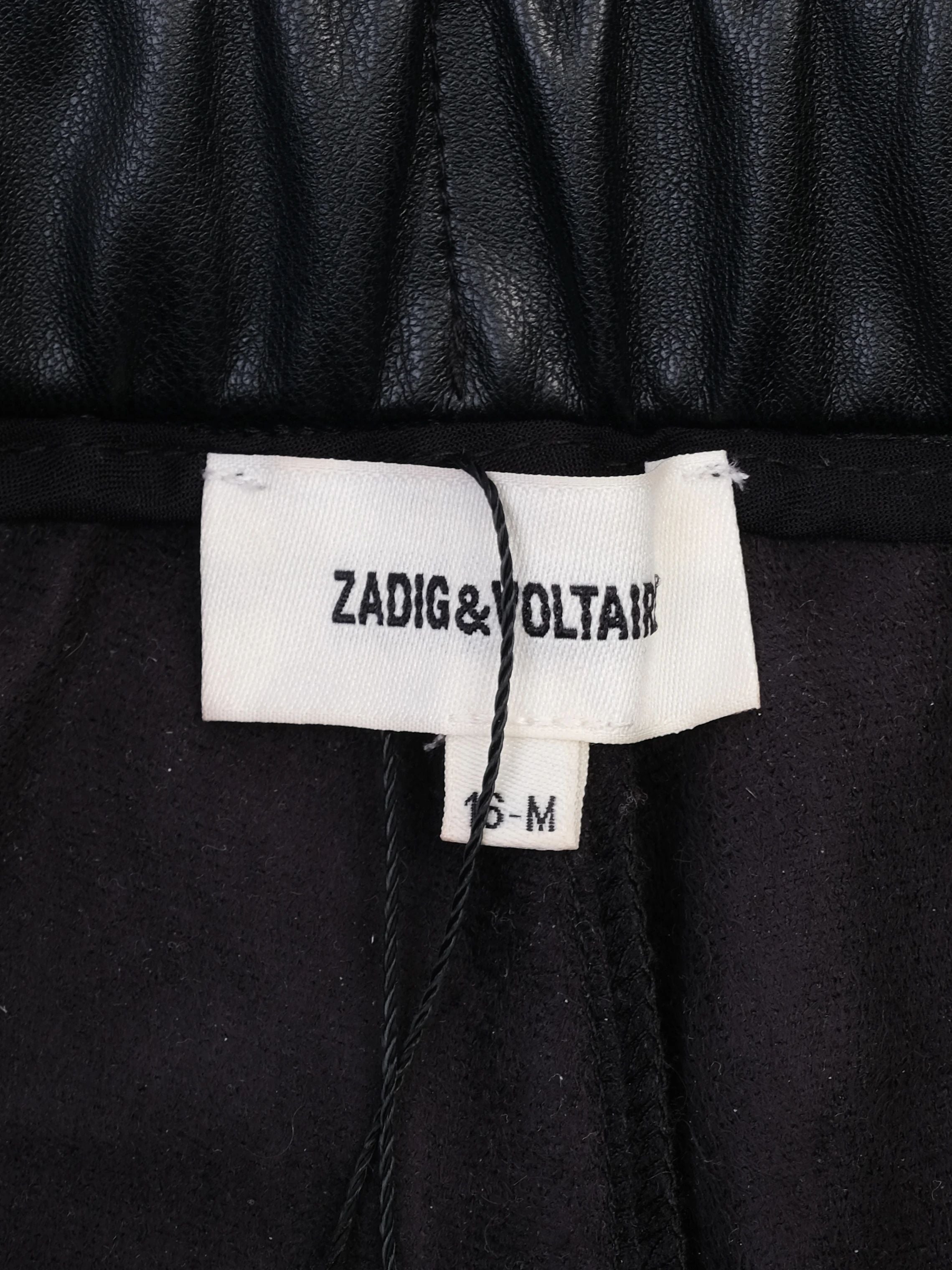 Excellent Zadig&Voltaire Black Polyester Pants for Kids Size 16