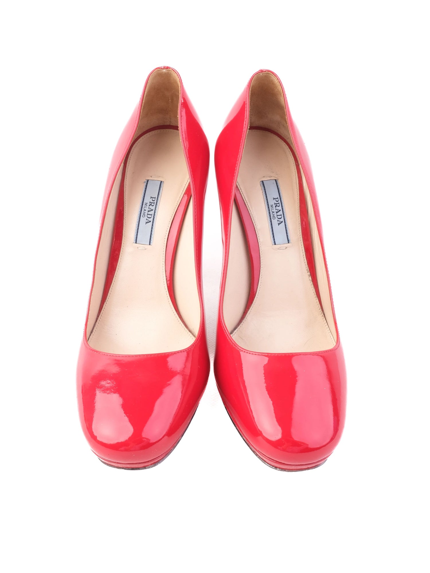 Excellent Prada Red Patent Leather High-Heels Size 38.5