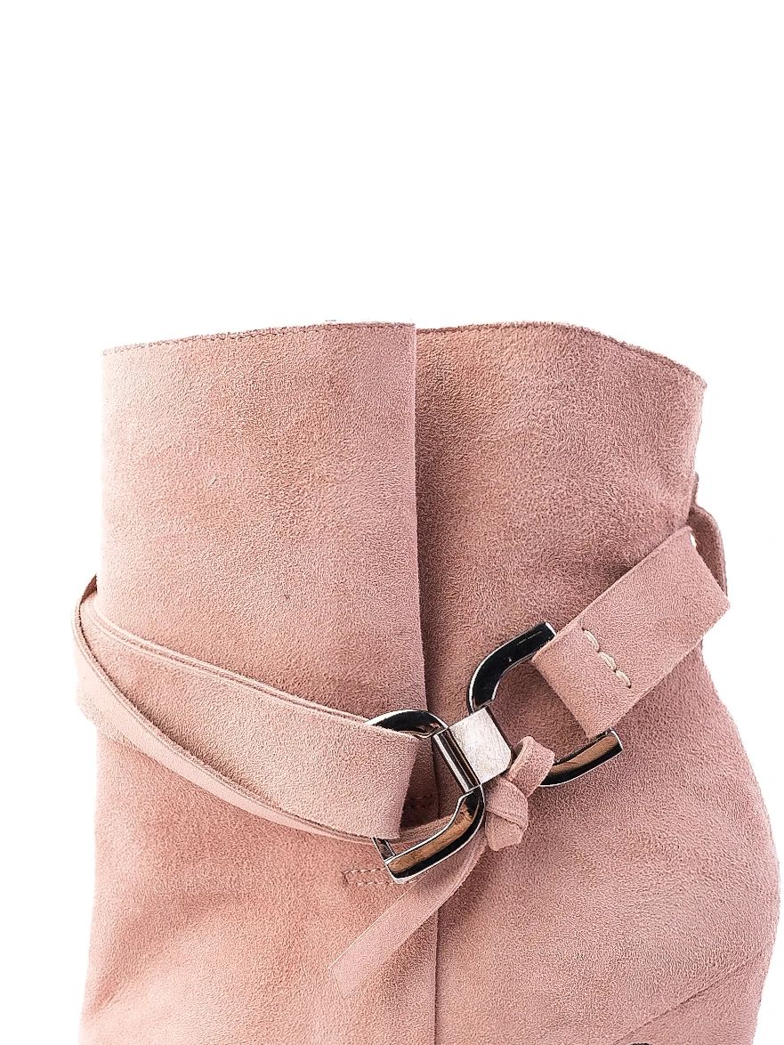 Excellent Stuart Weitzman Pink Leather High-Heeled Ankle Boots Size 37