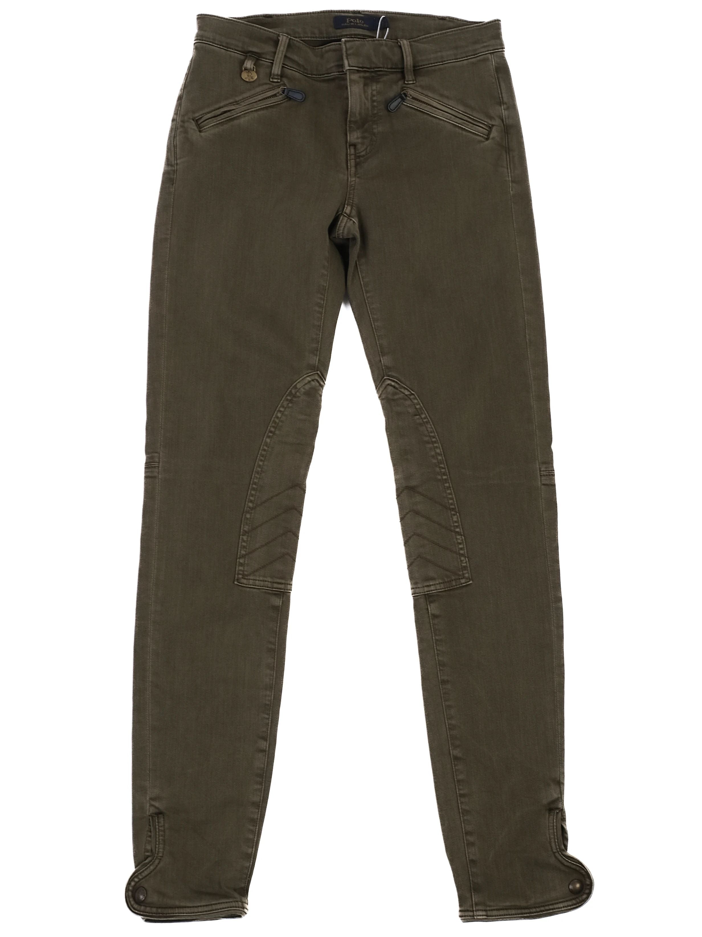 Excellent Polo Ralph Lauren Olive Green Viscose Pants Size S