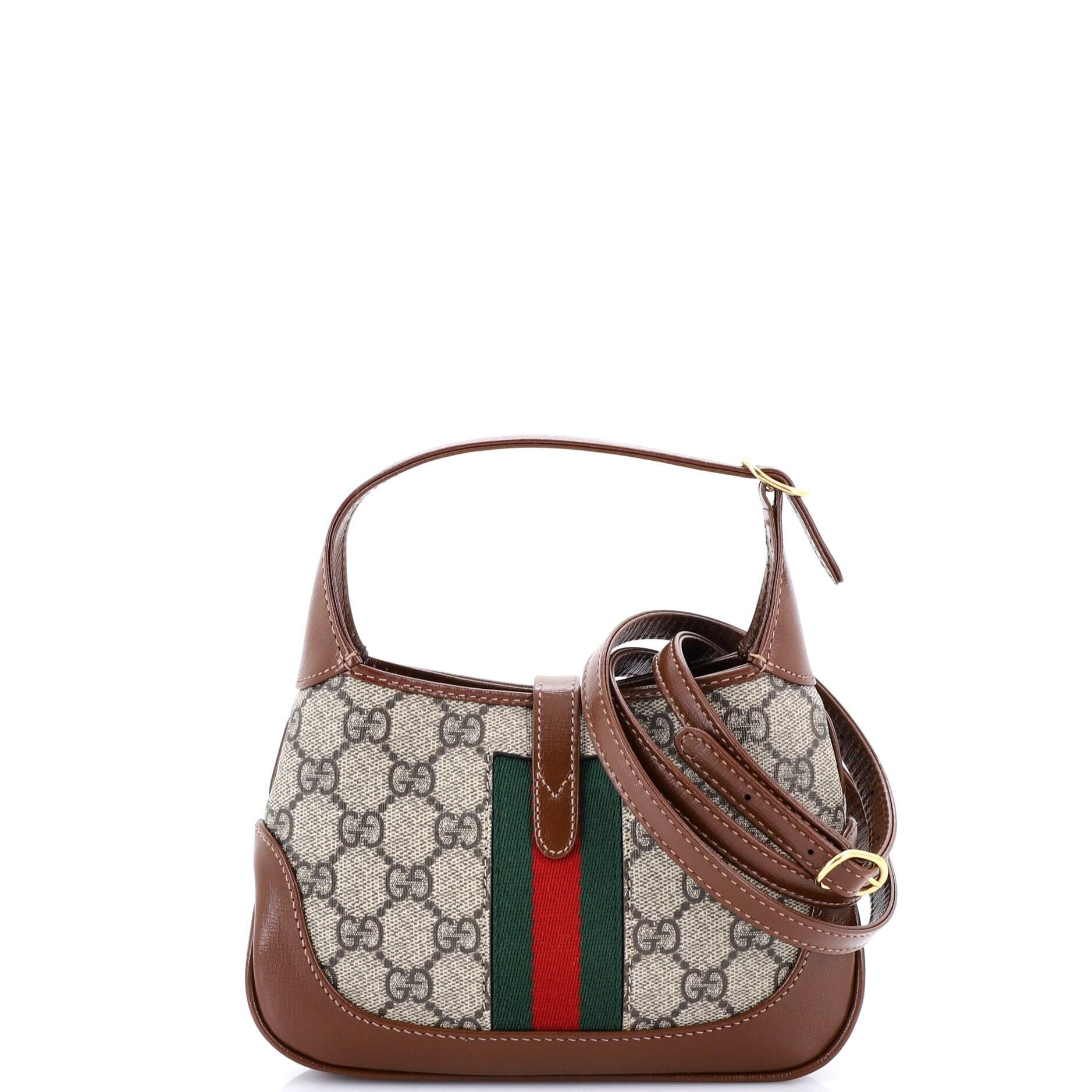 Gucci Jackie 1961 Hobo Gg Coated Canvas Mini