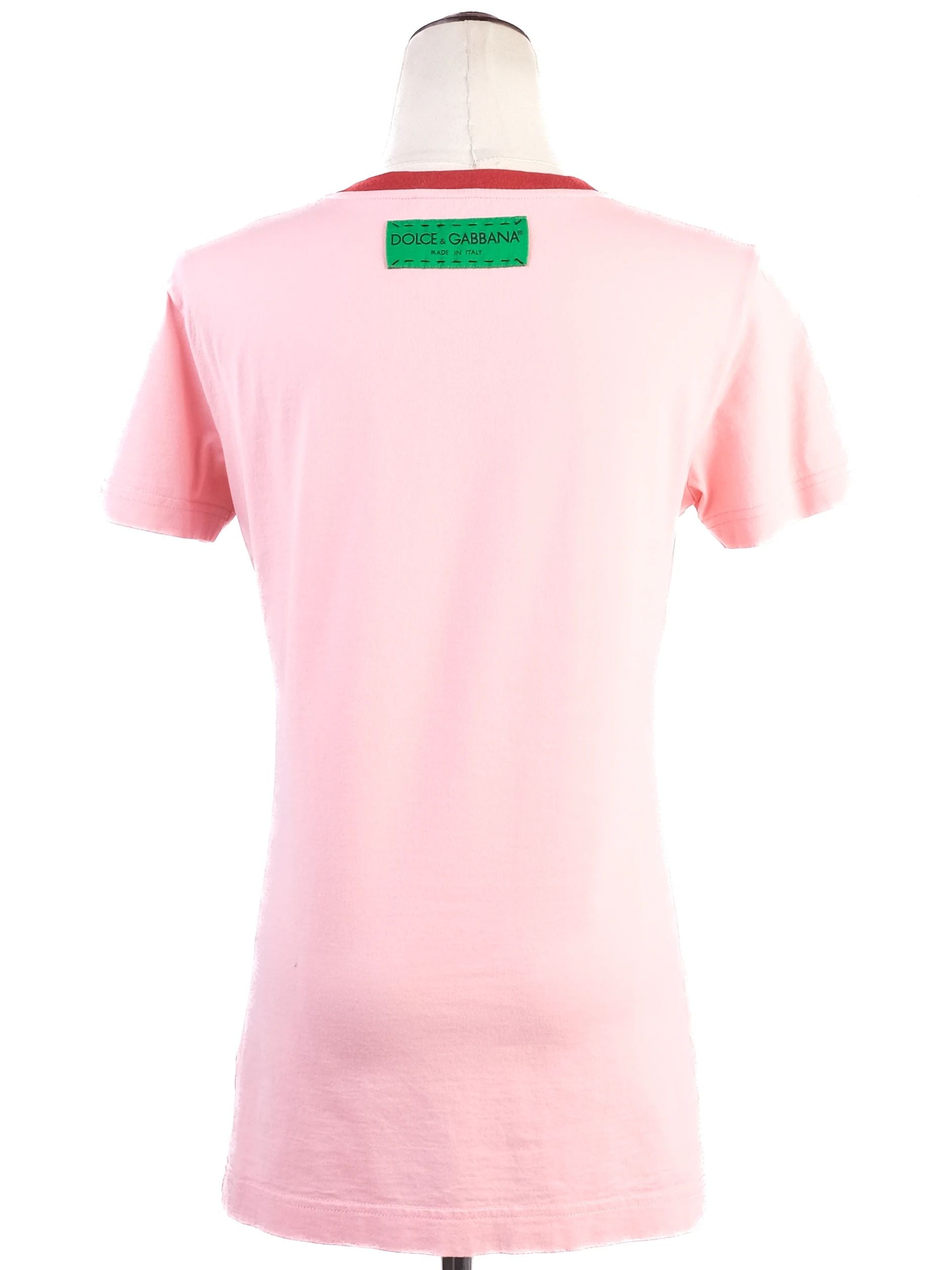 Excellent Dolce Gabbana Pink Cotton T-Shirt LÕamore � Bellezza