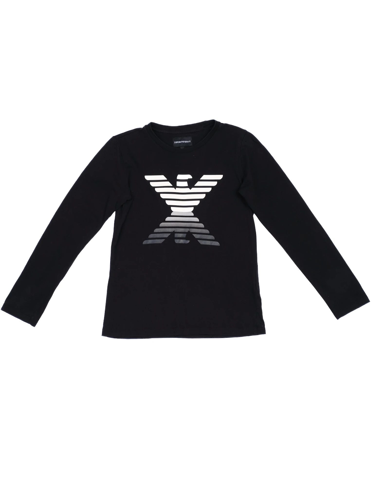 Excellent Emporio Armani Black Long Sleeve Shirt Size 10A Kids