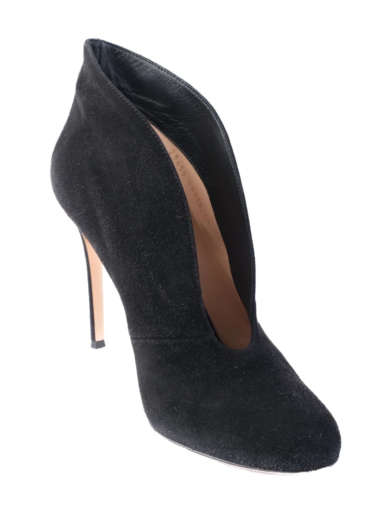 Excellent Gianvito Rossi Black Suede Stiletto High Heels Size 40