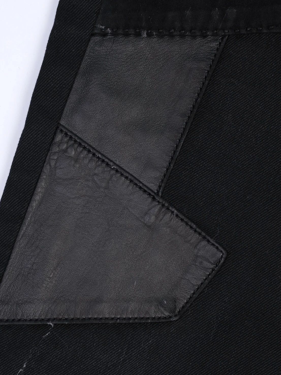 Excellent Maje Black Cotton Patchwork Slim Fit Jeans Size XS