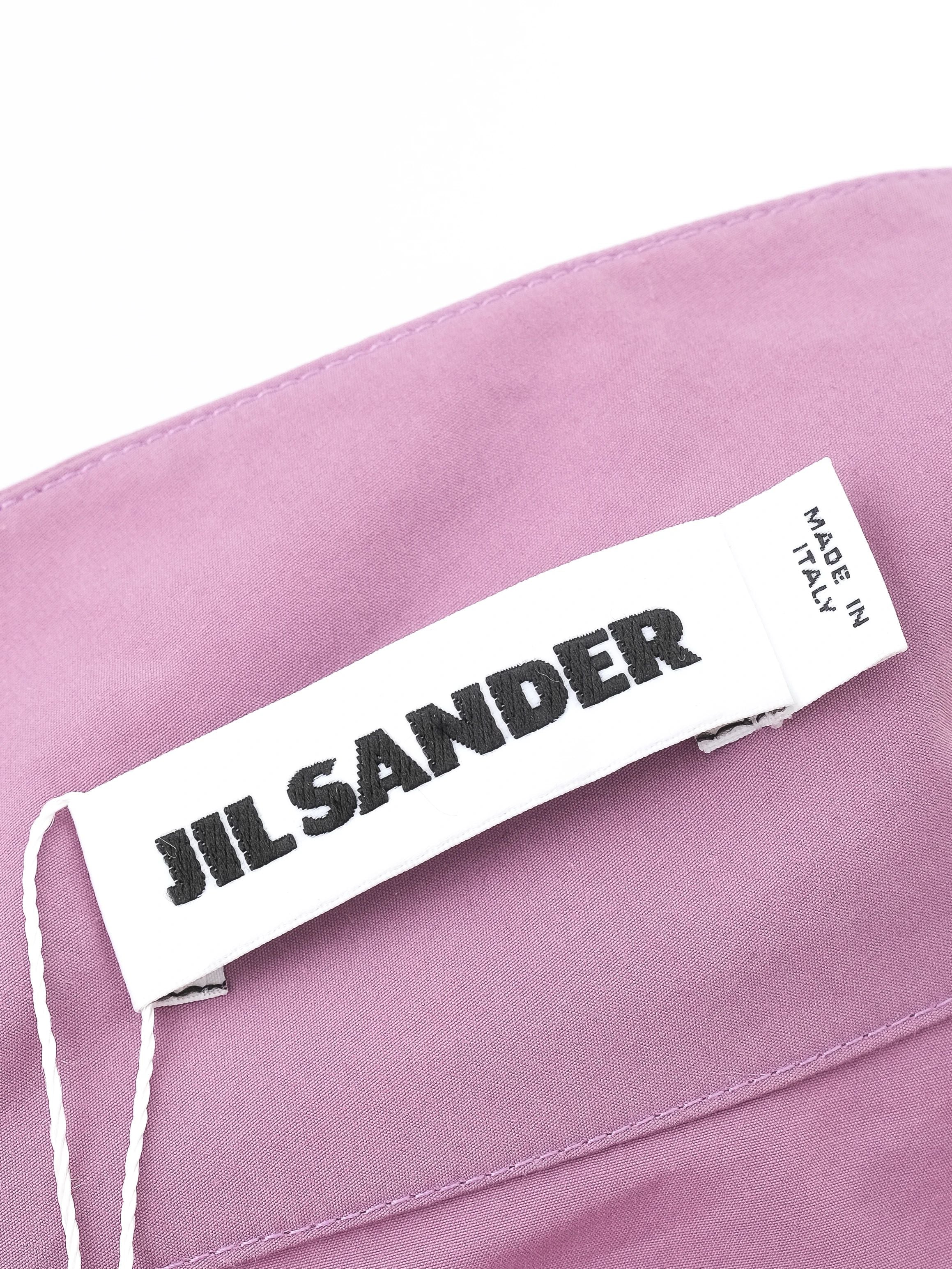 Excellent Jil Sander Pink Cotton Dress Size XL - Long Sleeve