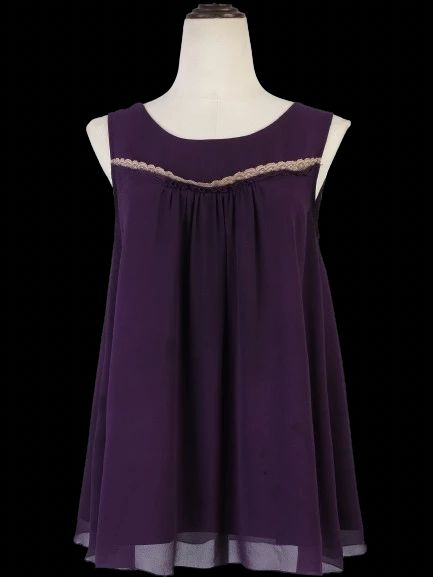 Excellent Max Mara Purple Cotton Dress Size S with Lace Detail