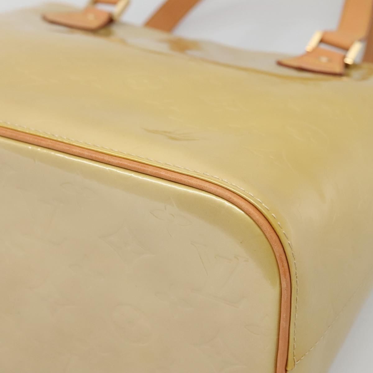 Louis Vuitton Vernis Houston Hand Bag Beige M 91004 Lv Auth