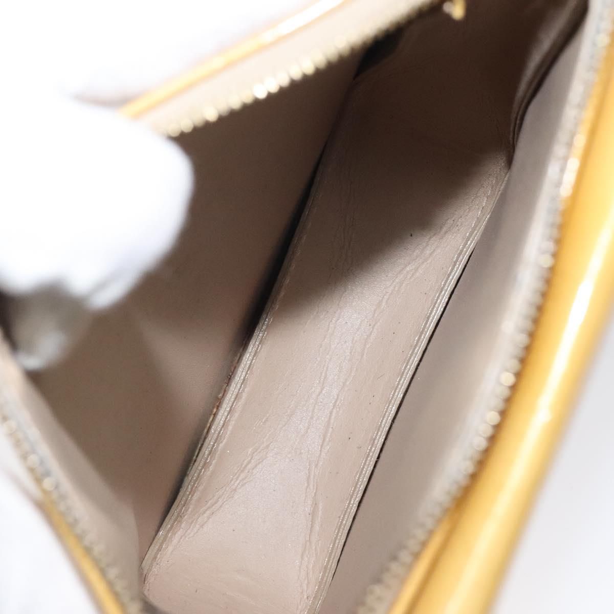 Louis Vuitton Vernis Motto Accessory Pouch Beige M 91136 Lv Auth
