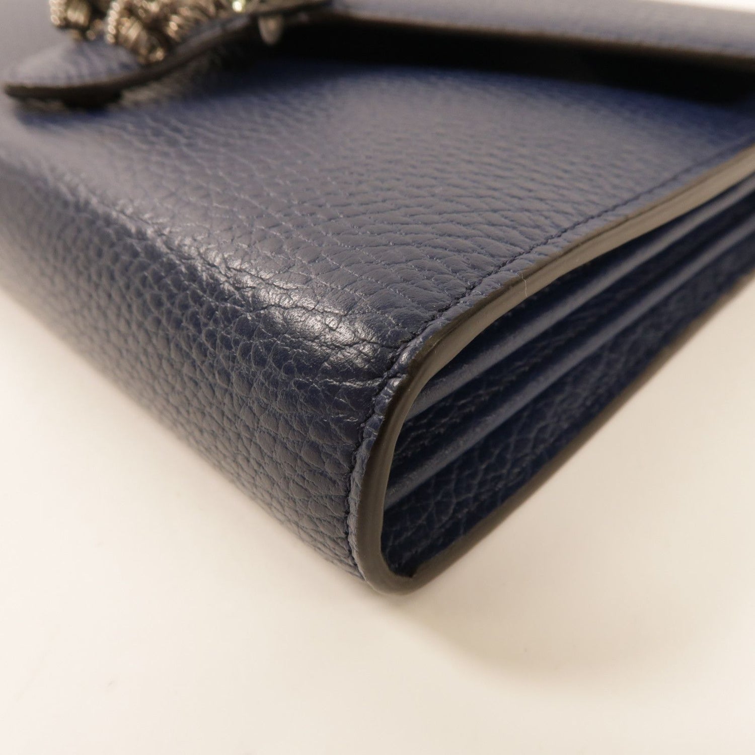 Gucci Dionysus Cowhide Leather Shoulder Bag Black Blue Calfskin (cowhide) 401231