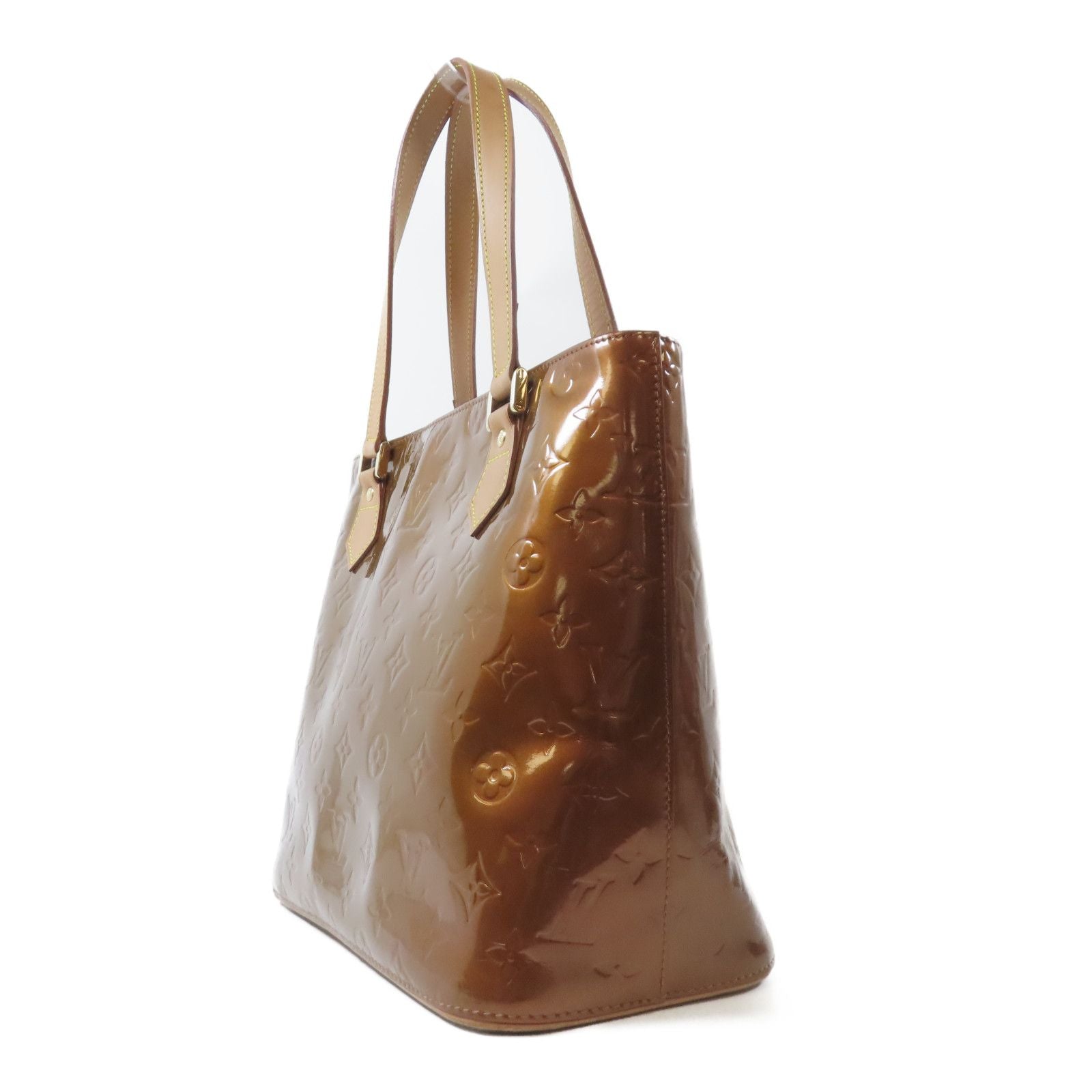 Louis Vuitton Vernis Houston Gold Shoulder Bag Color Brown Bronze Brown Shoulder Bag M 91122