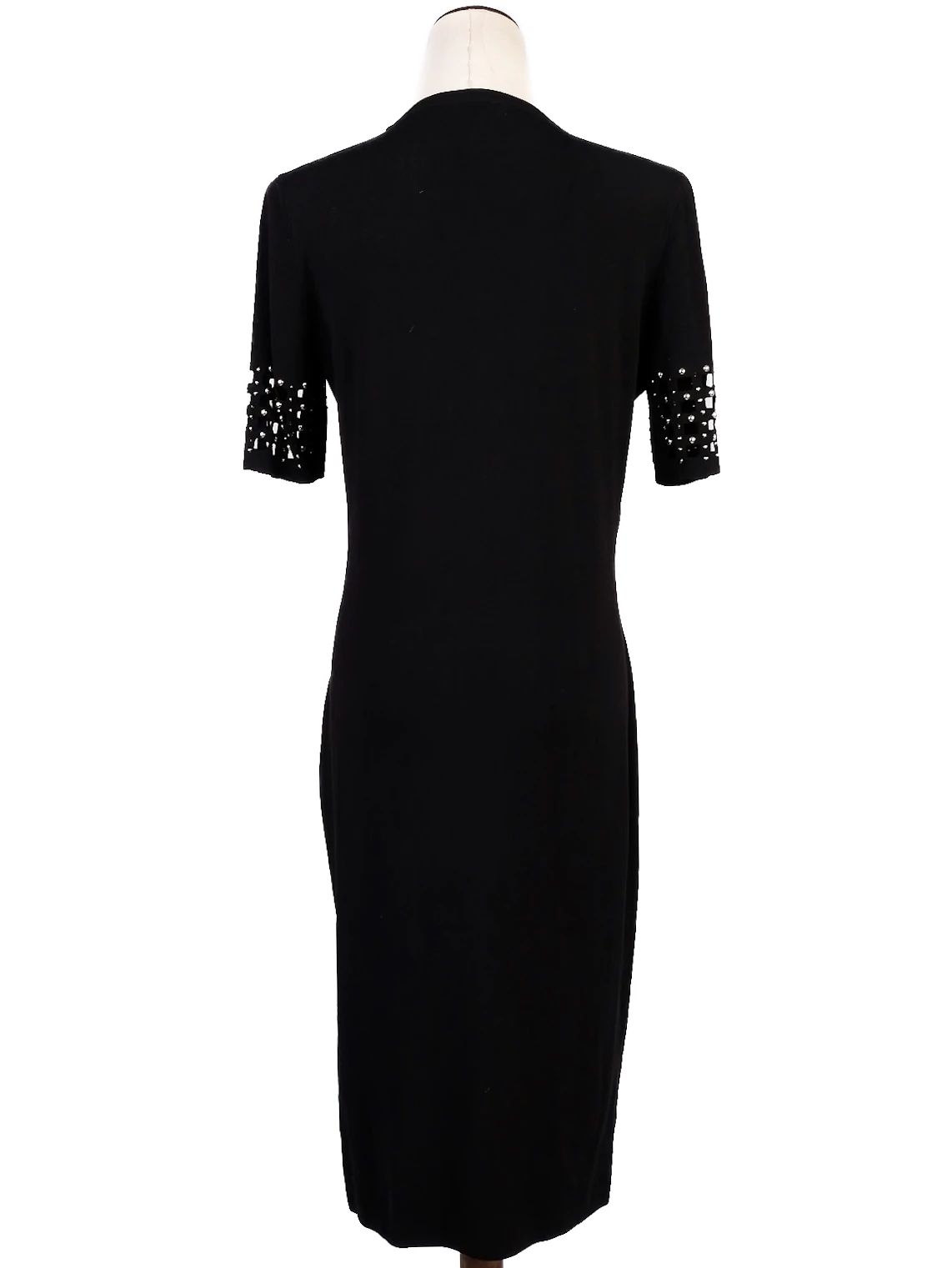 Excellent Versace Black Viscose Dress with Geometric Cut-Outs