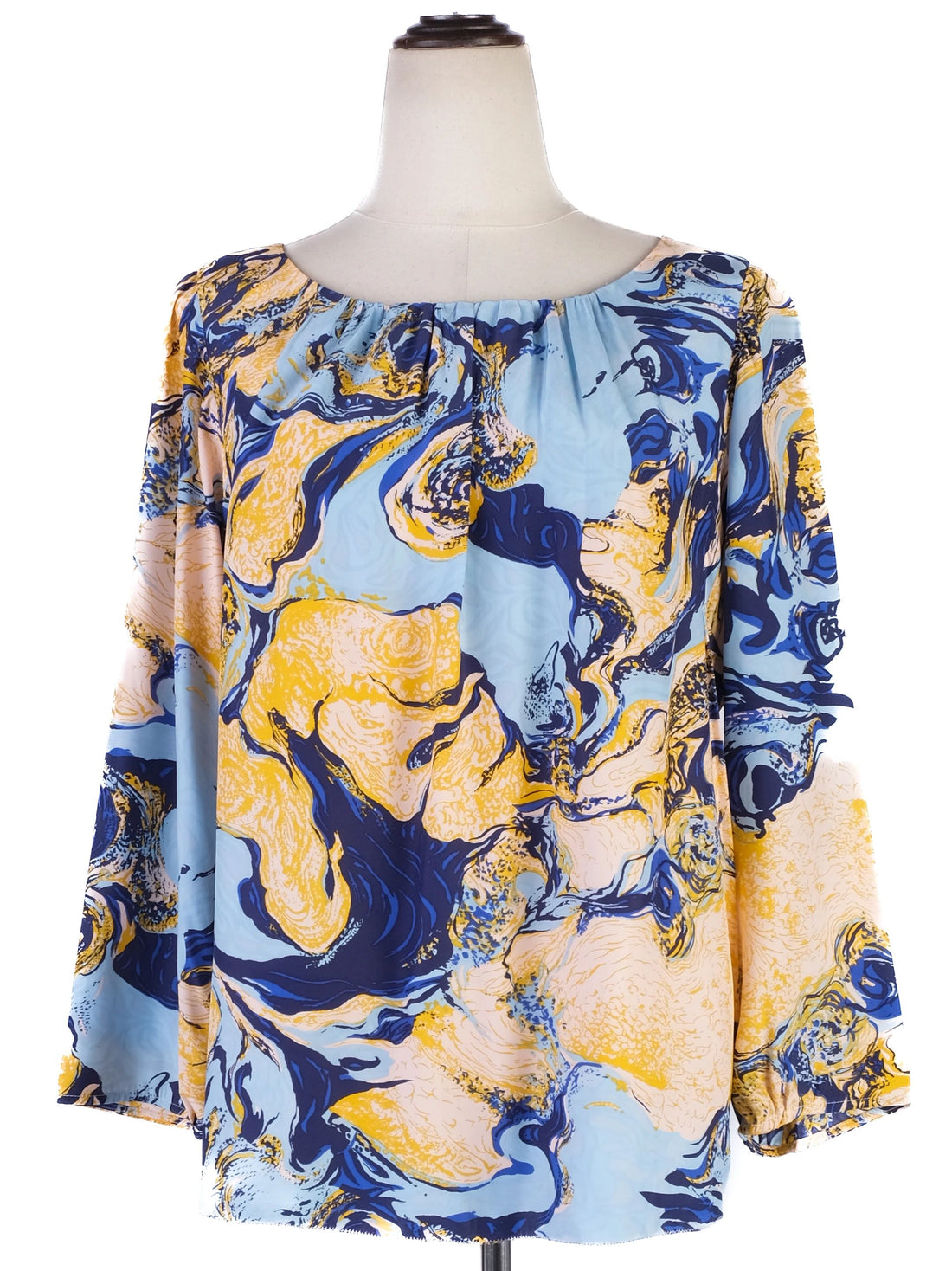 NEW By Malene Birger Flowy Blouse Marbled Silk Size S