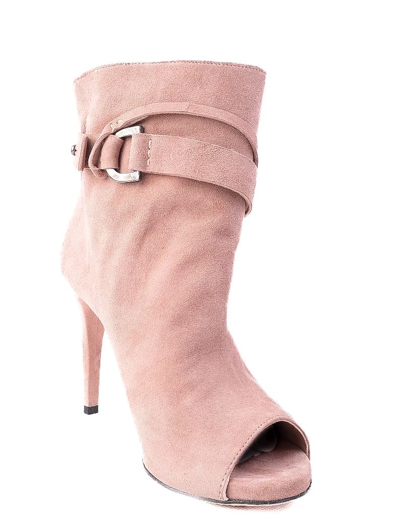 Excellent Stuart Weitzman Pink Leather High-Heeled Ankle Boots Size 37