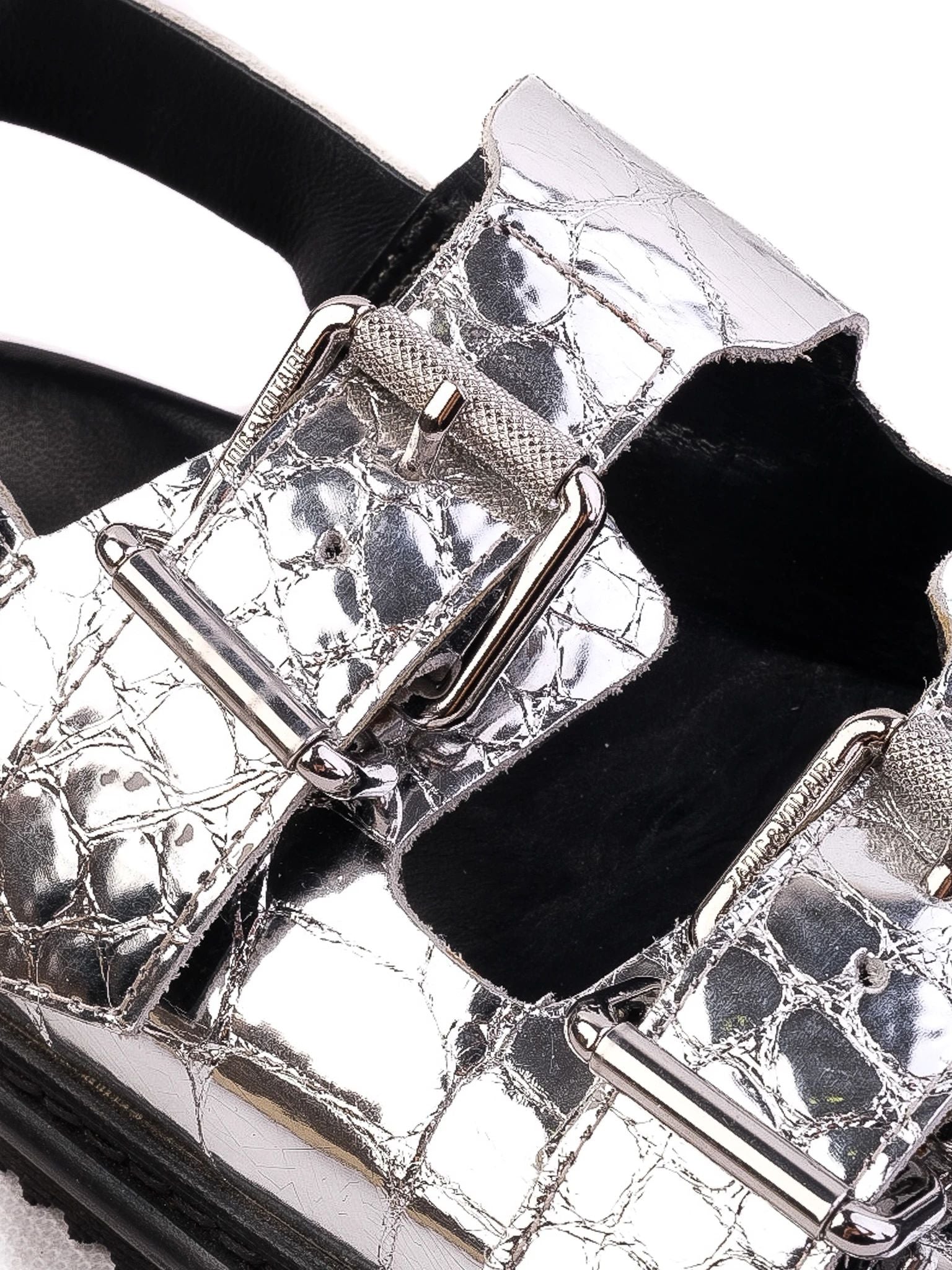 Excellent Zadig&Voltaire Gray Leather Sandals Size 37