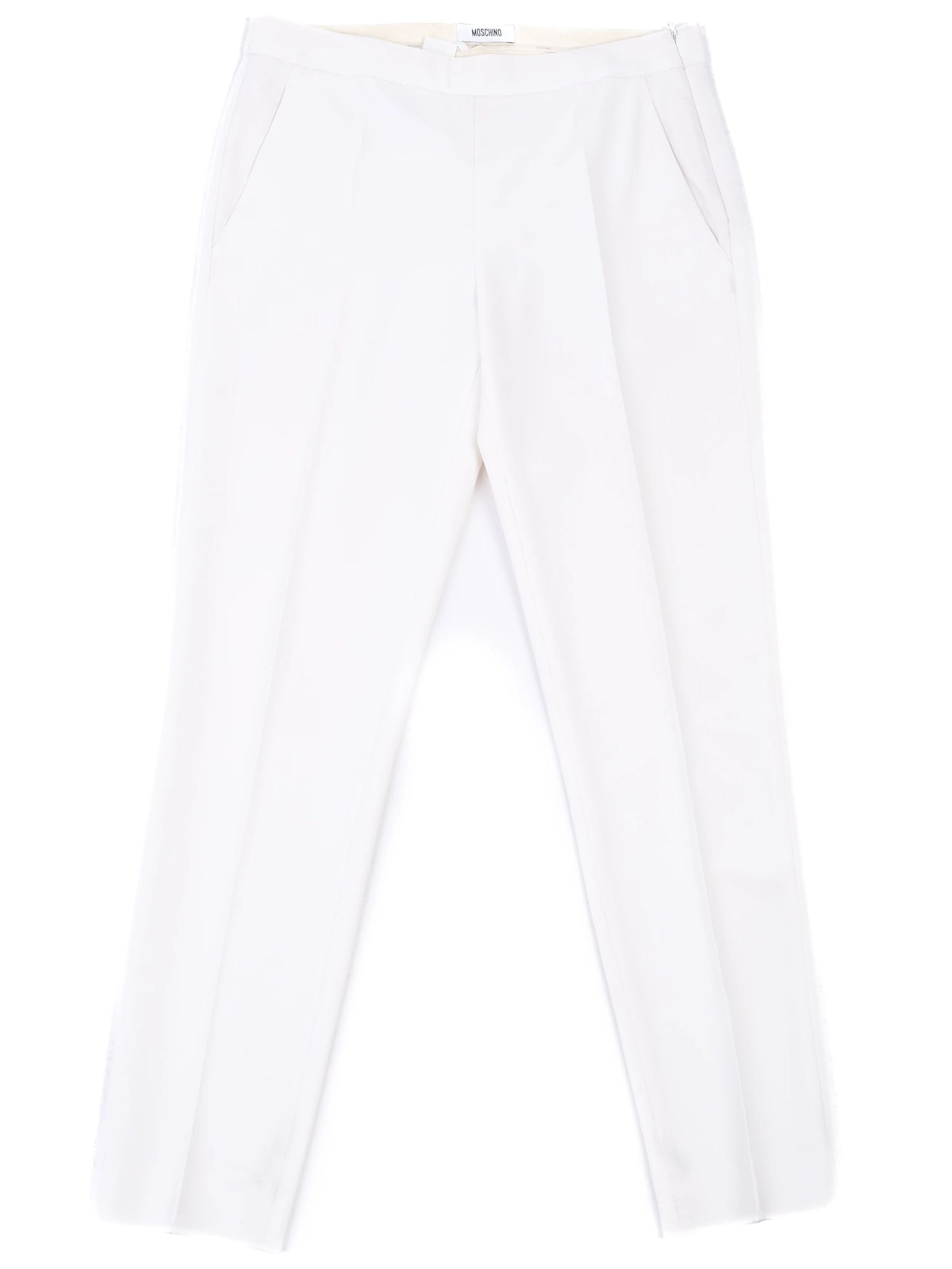 Good Moschino White Trousers Size M Triacetate Women