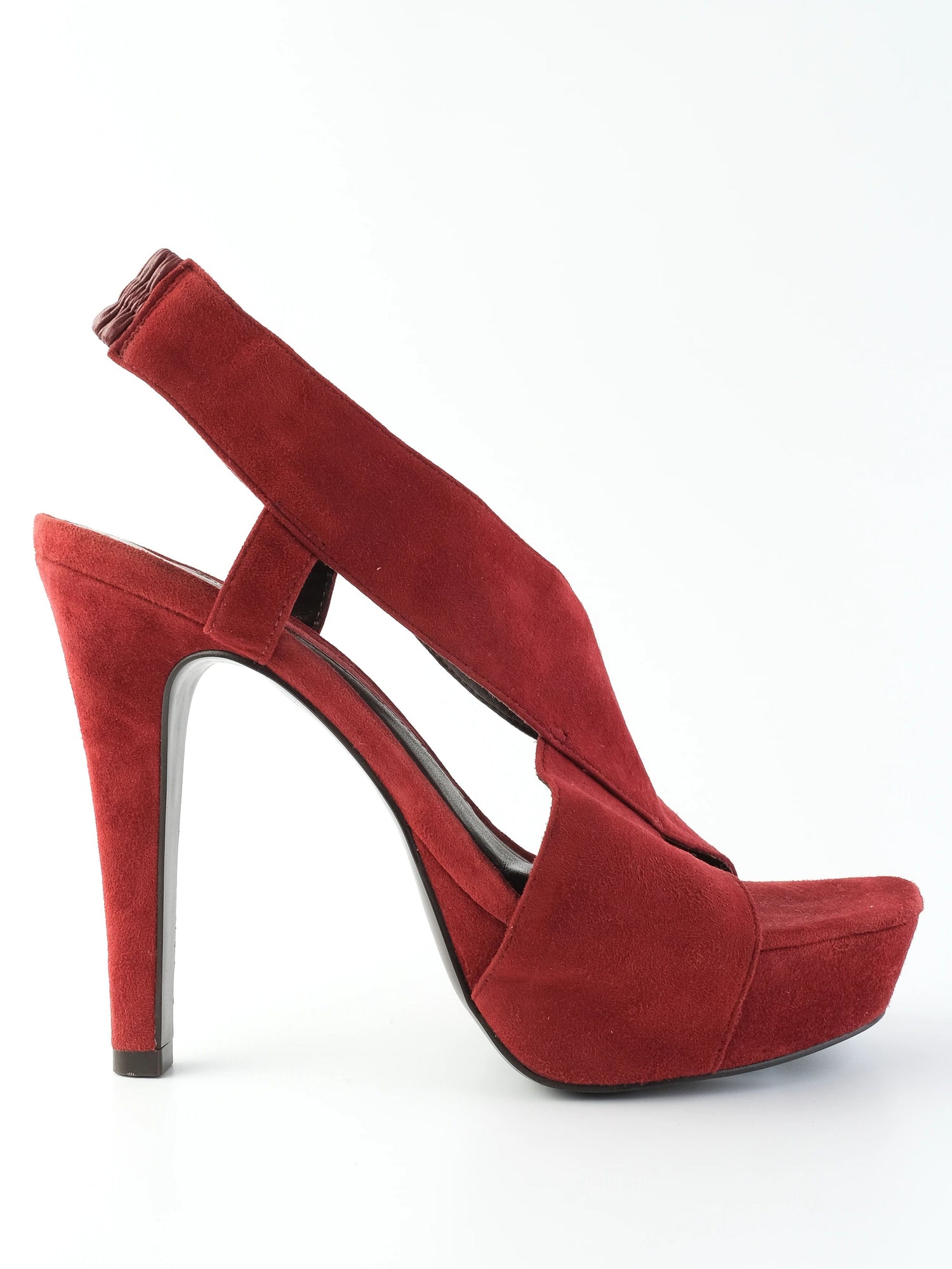 Excellent Diane von Furstenberg Red Leather Slingback Heels Size 37.5