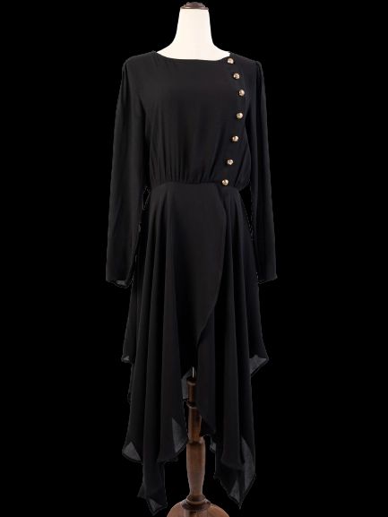 Excellent Elisabetta Franchi Black Viscose Dress Size L