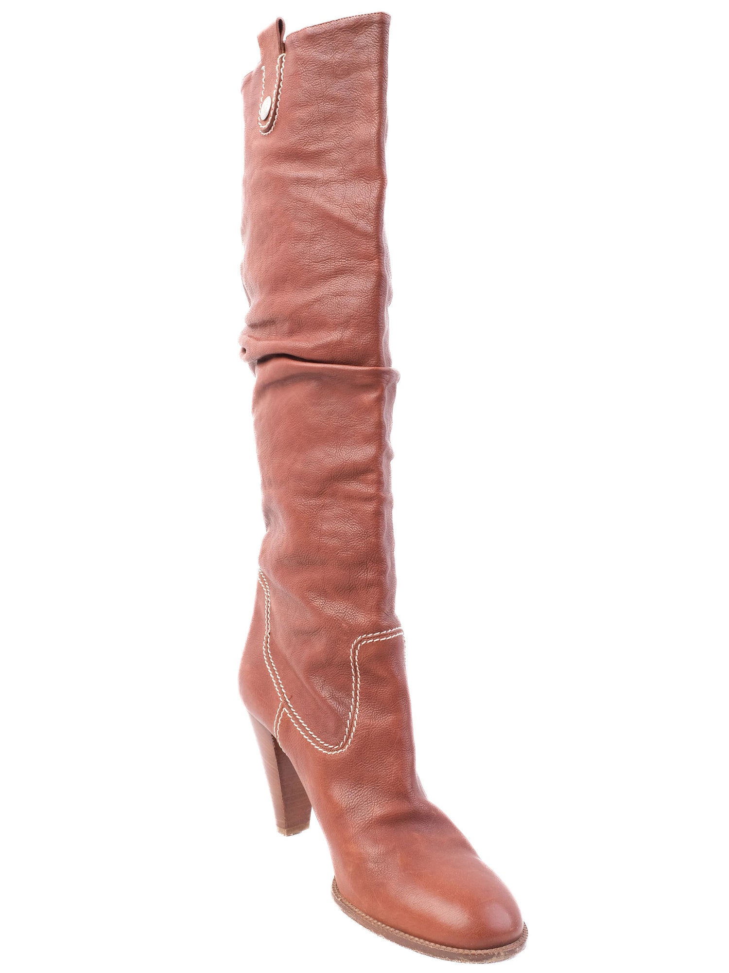 Excellent Bally Orange Leather WomenÕs Heeled Boots Size 41
