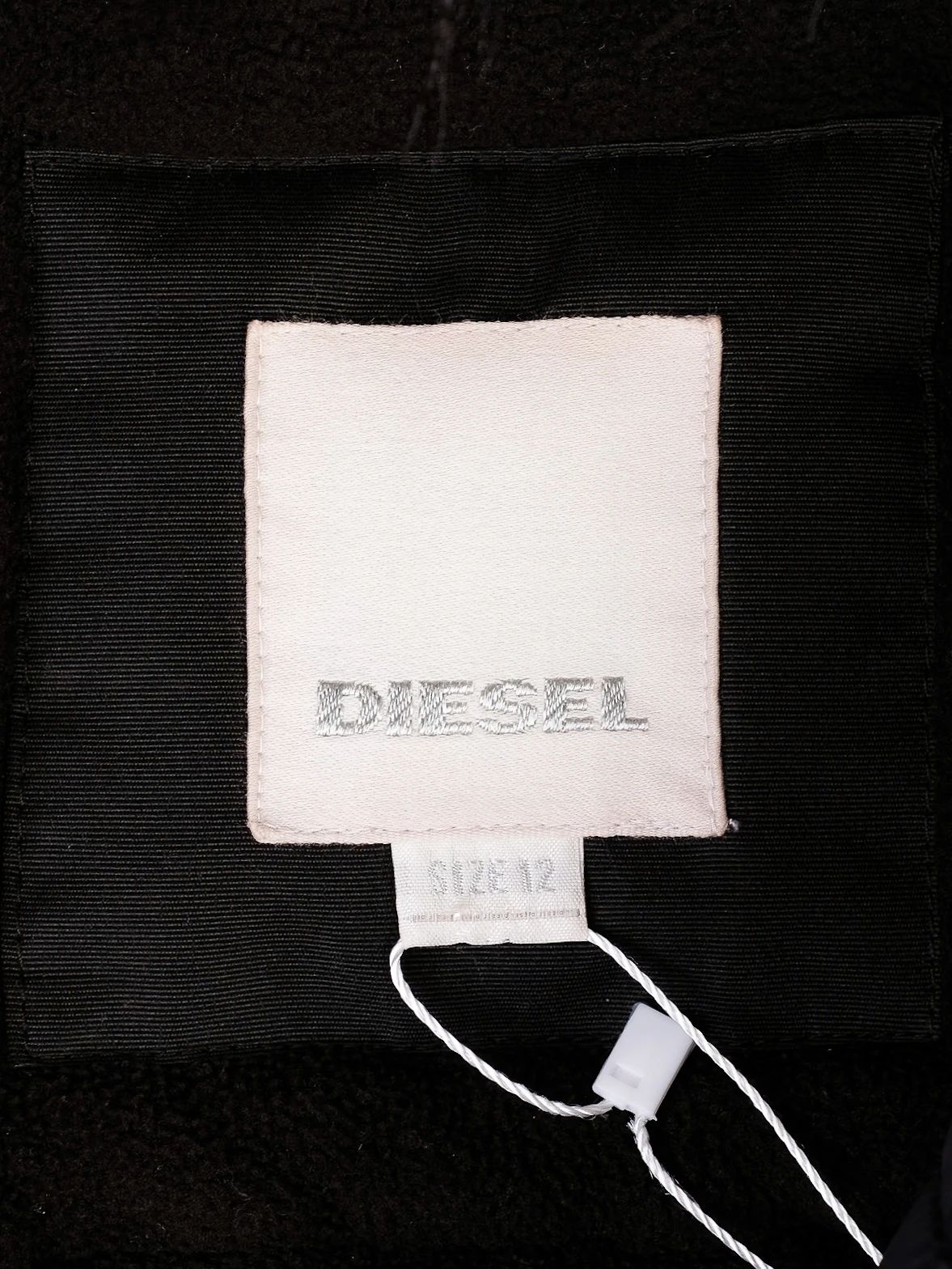 Excellent Diesel Black Winter Jacket for Kids Size 12 with Fur Hood