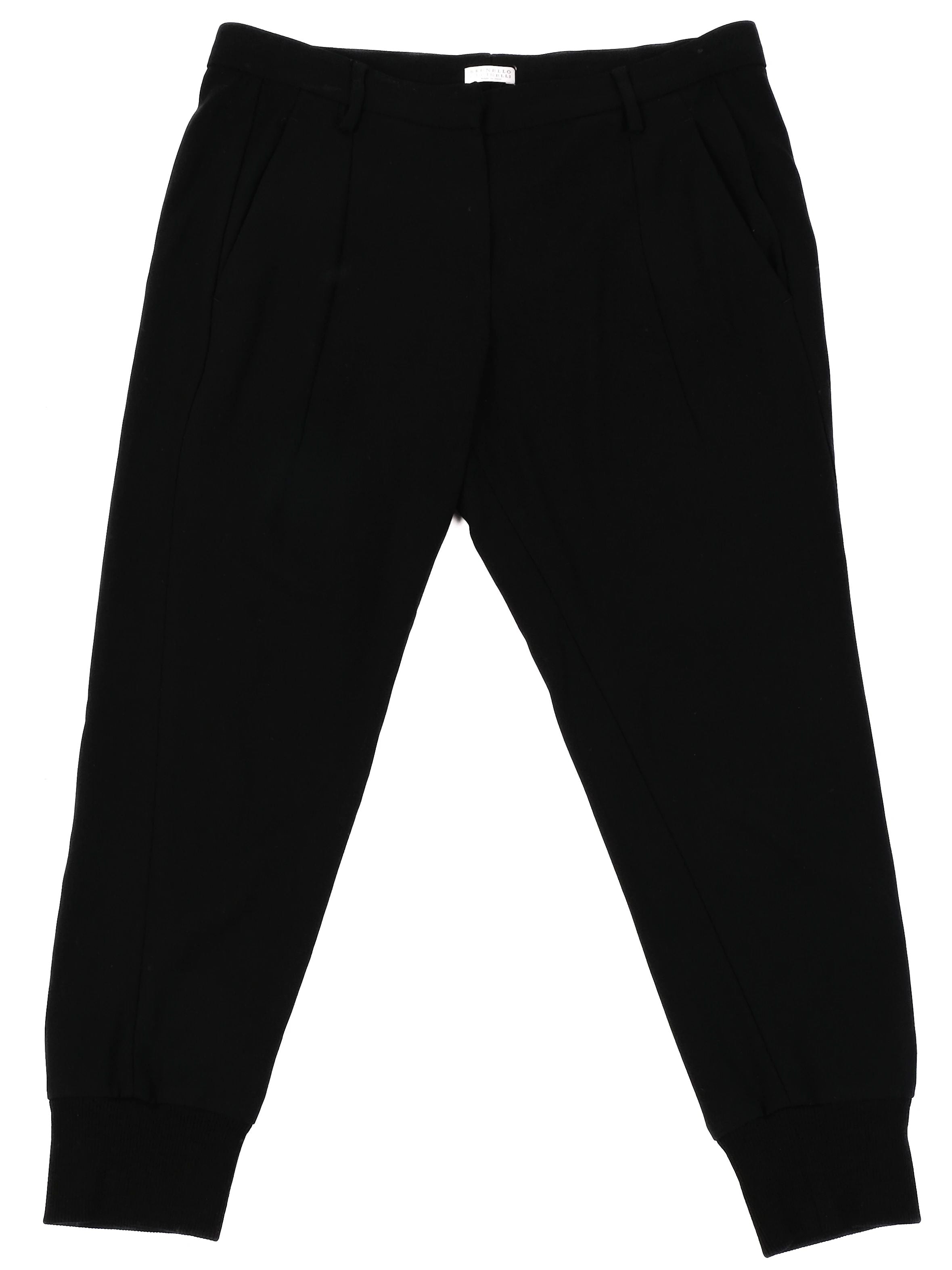 Excellent Brunello Cucinelli Black Wool Pants Size M