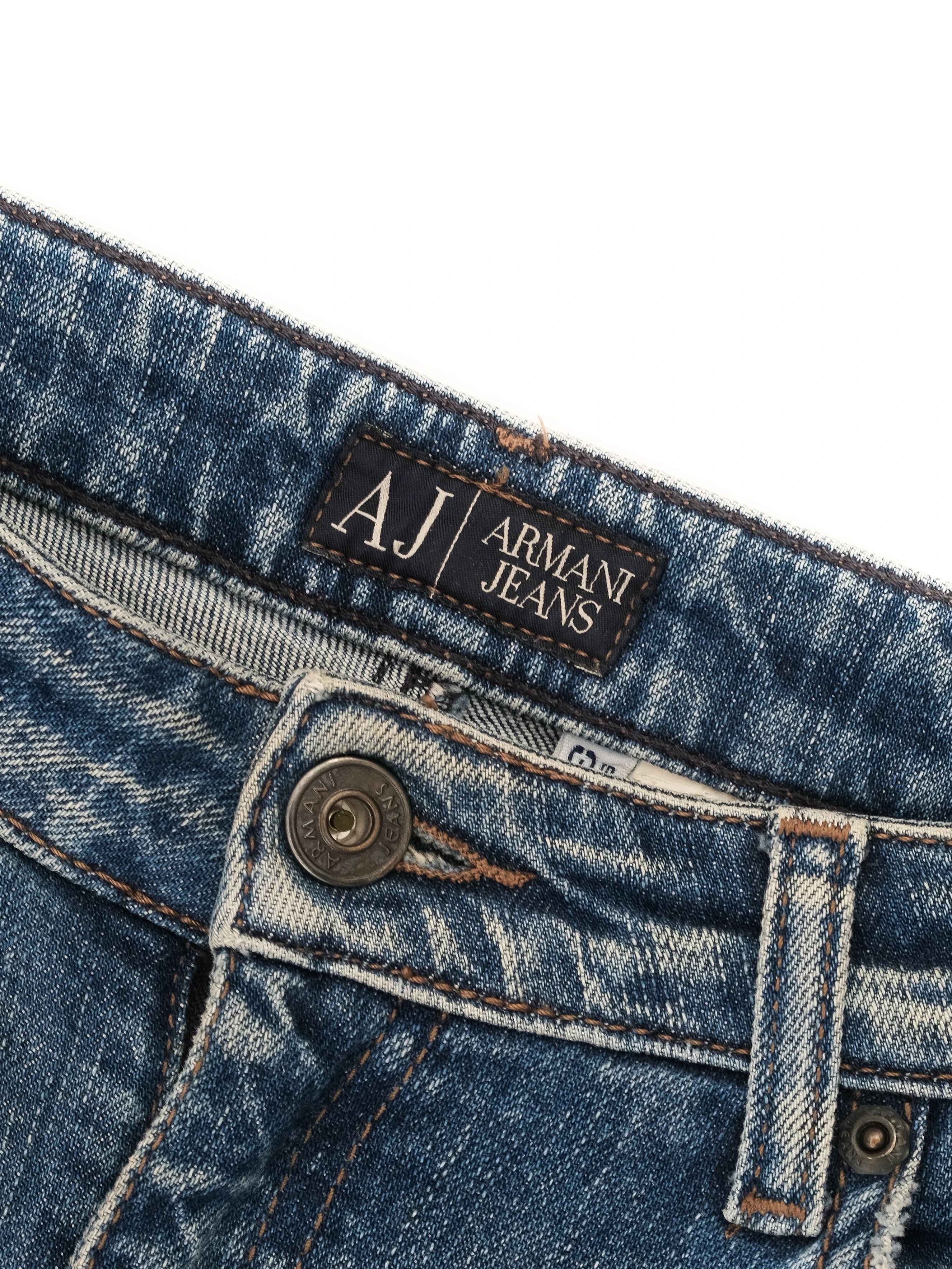 Excellent Armani Jeans Blue Denim Size L Women&