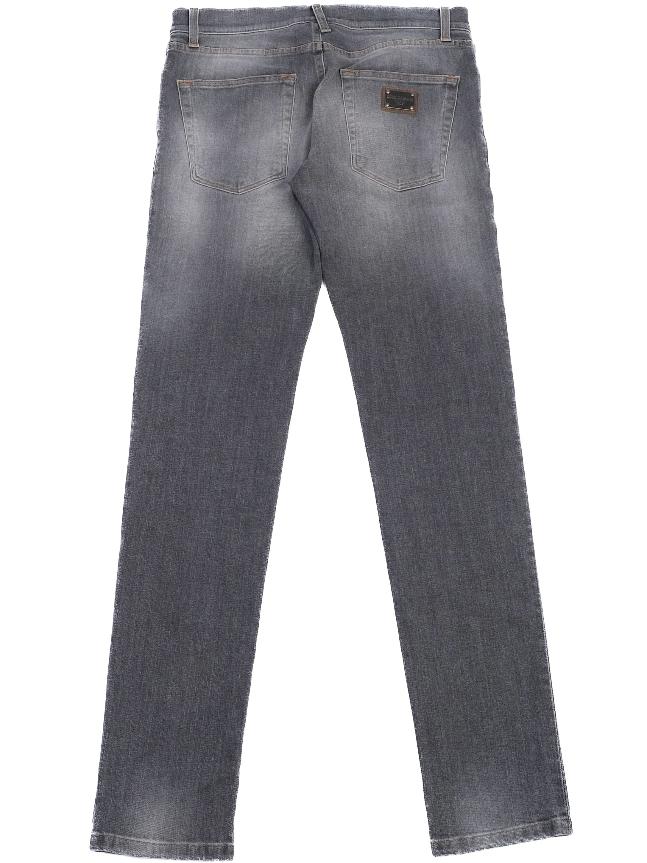 Excellent Dolce Gabbana Gray Cotton Jeans for Men