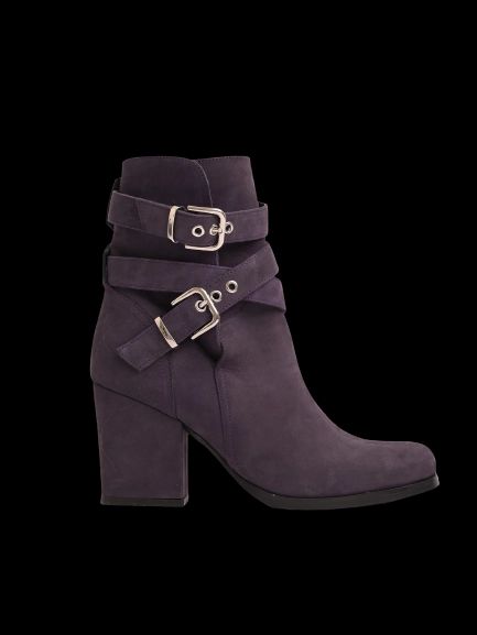 Excellent Laurel Purple Genuine Suede Ankle Boots Size 37