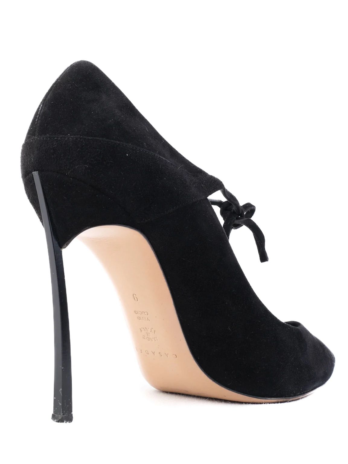 Excellent Casadei Black Suede High-Heeled Shoes Size N/A