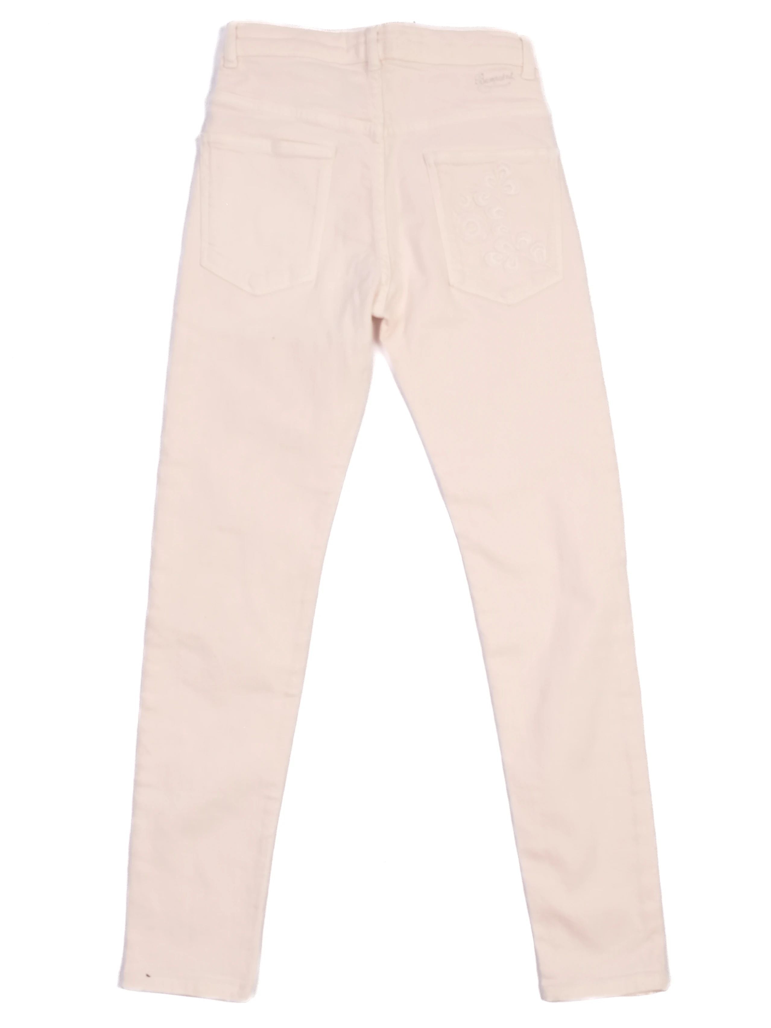 Excellent Bonpoint Pink Cotton Pants Size 10 for Kids with Embroidery