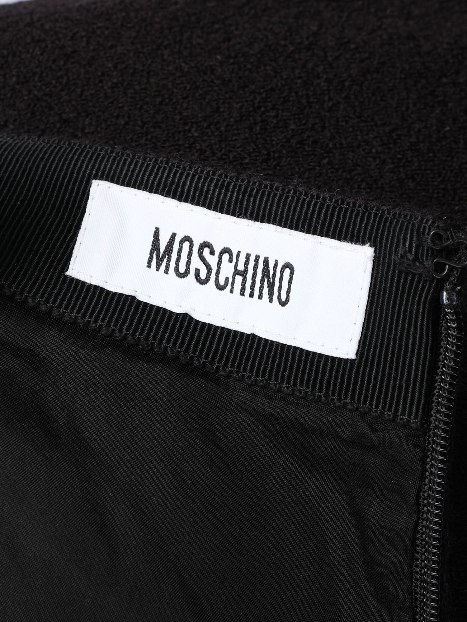 Excellent Moschino Black Wool Pencil Skirt Size M