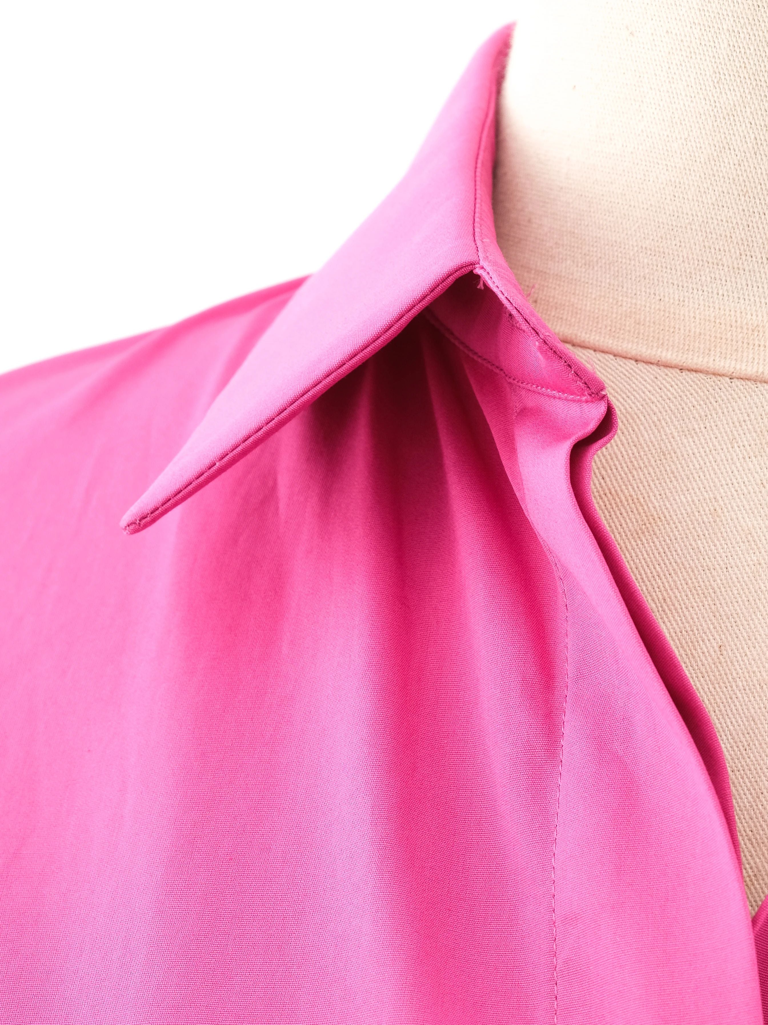 Excellent Max Mara Pink Cotton Tunic Shirt Size L Women