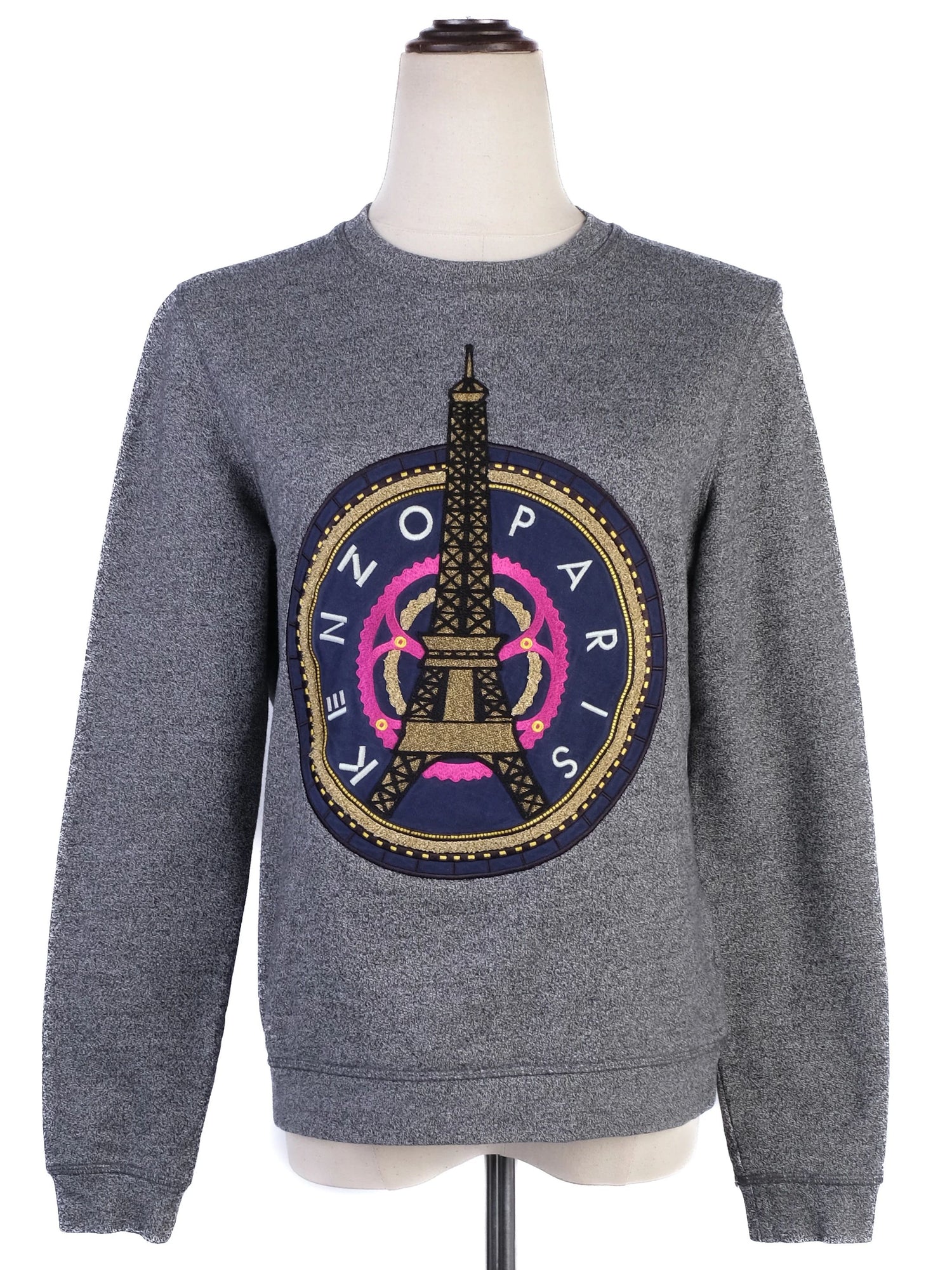 Excellent Kenzo Paris Gray Cotton Sweatshirt Size M Women&