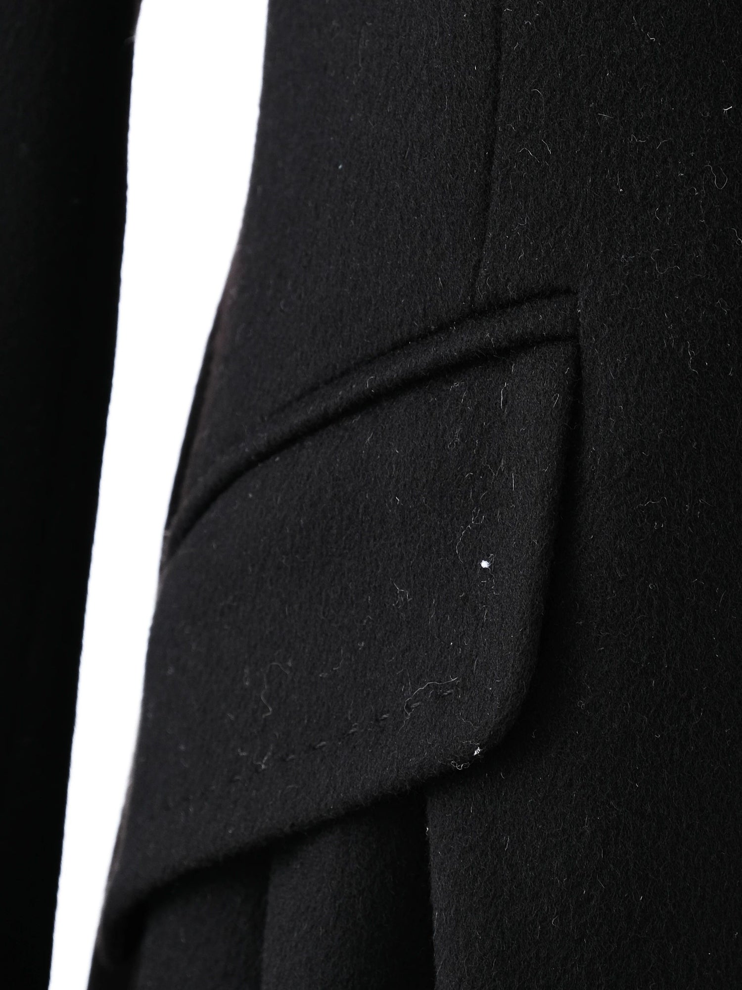 Excellent Escada Black Wool Coat Size M Long Sleeve Tailored Fit