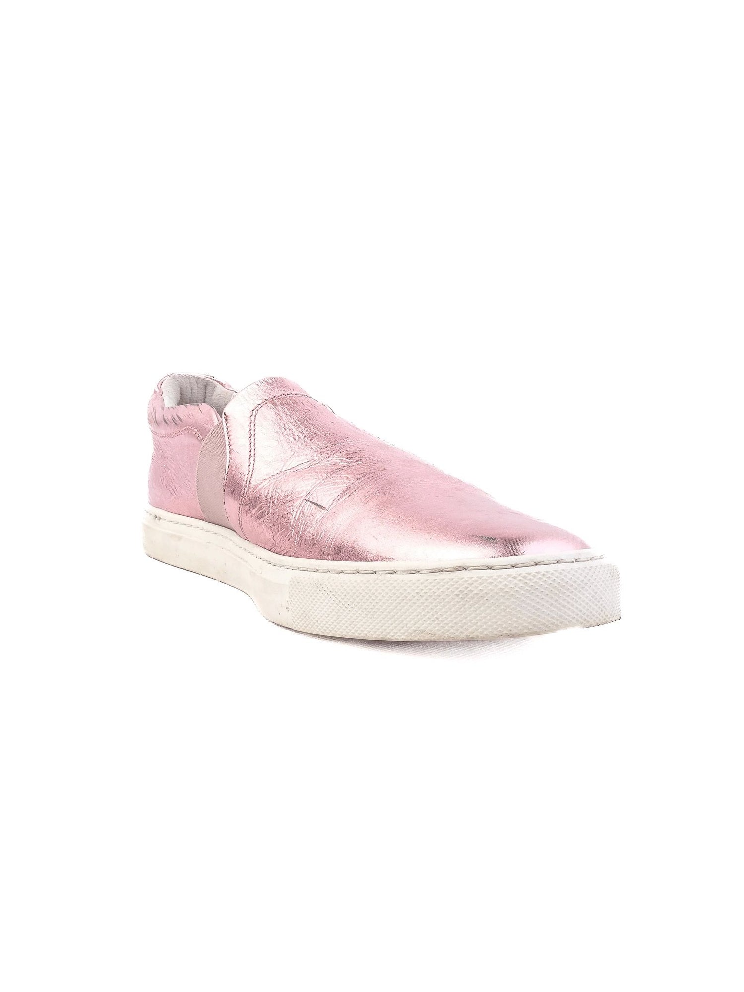 Good Lanvin Pink Slip-On Shoes Size 40 with Metallic Finish