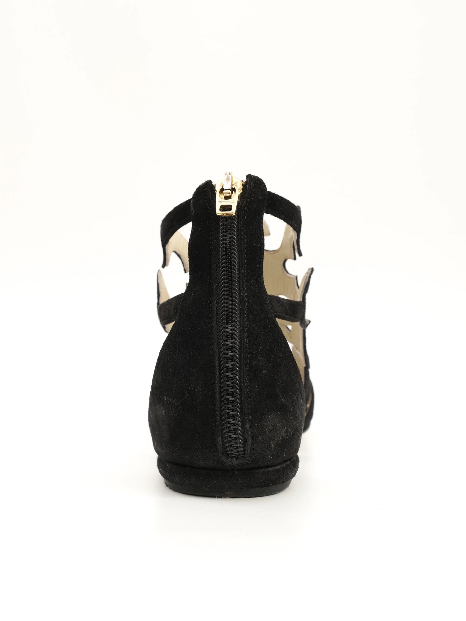 Excellent Etro Black Leather Sandals with Cut-Out Design Size 38