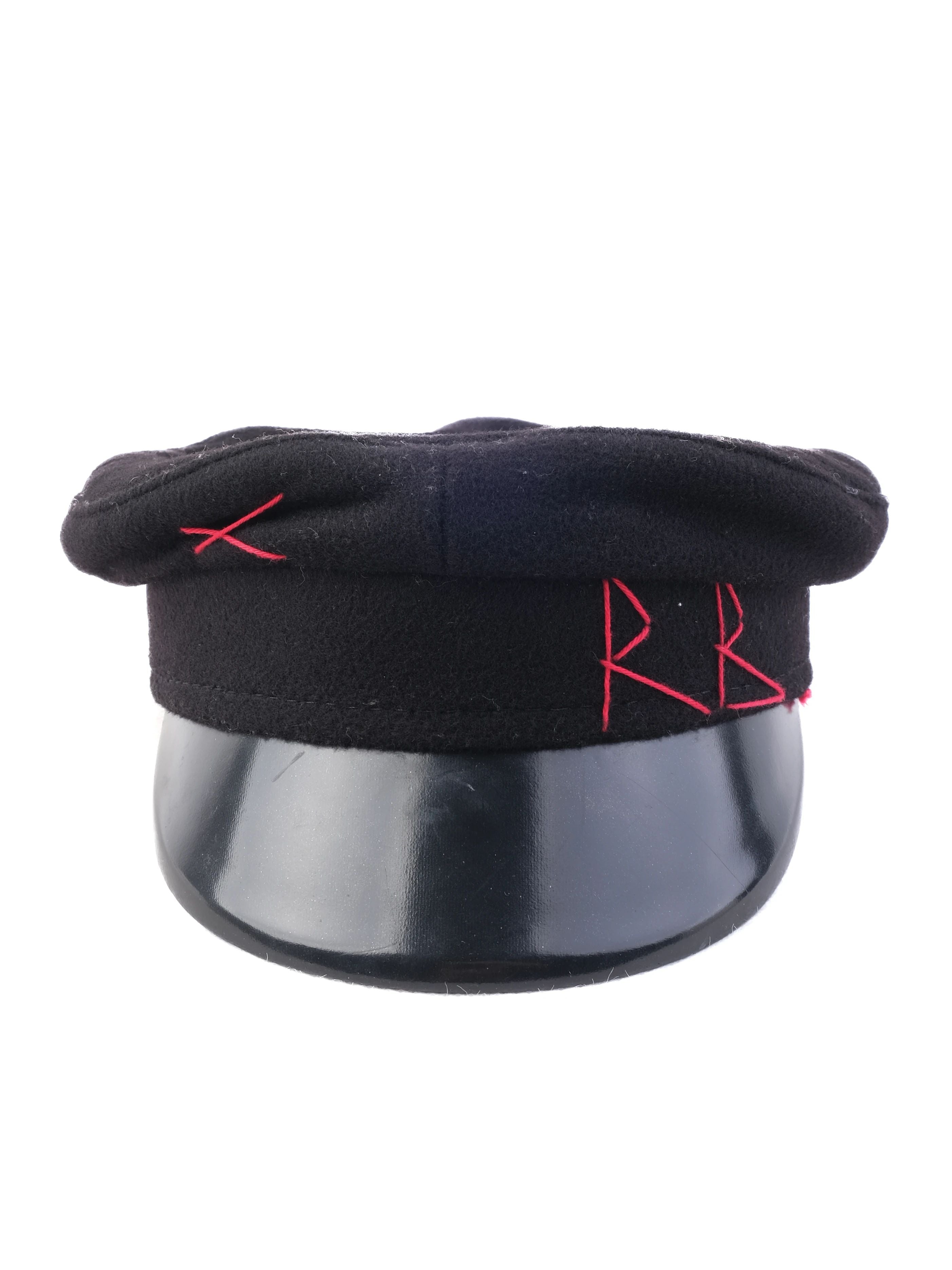 Excellent Ruslan Baginskiy Black Wool Cap with RB Embroidery