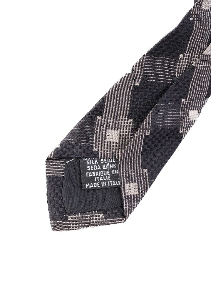 Hugo Boss Silk Geometric Patterned Necktie Excellent Condition