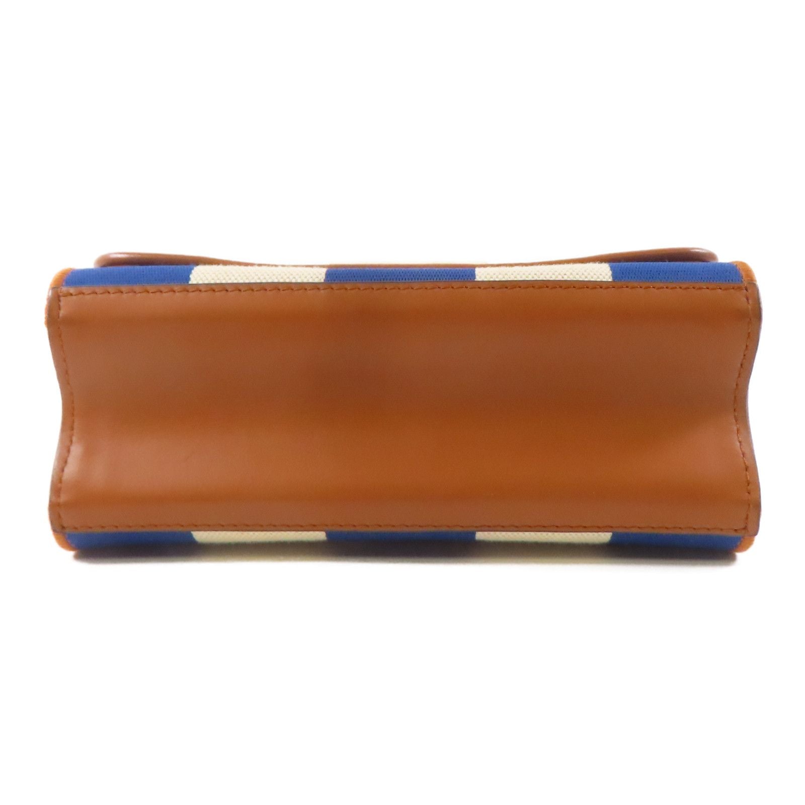 Louis Vuitton Canvas/leather Twist Gold Shoulder Back Bag Blue/white/black Blue White Blue/white/brown Shoulder Bag M 57
