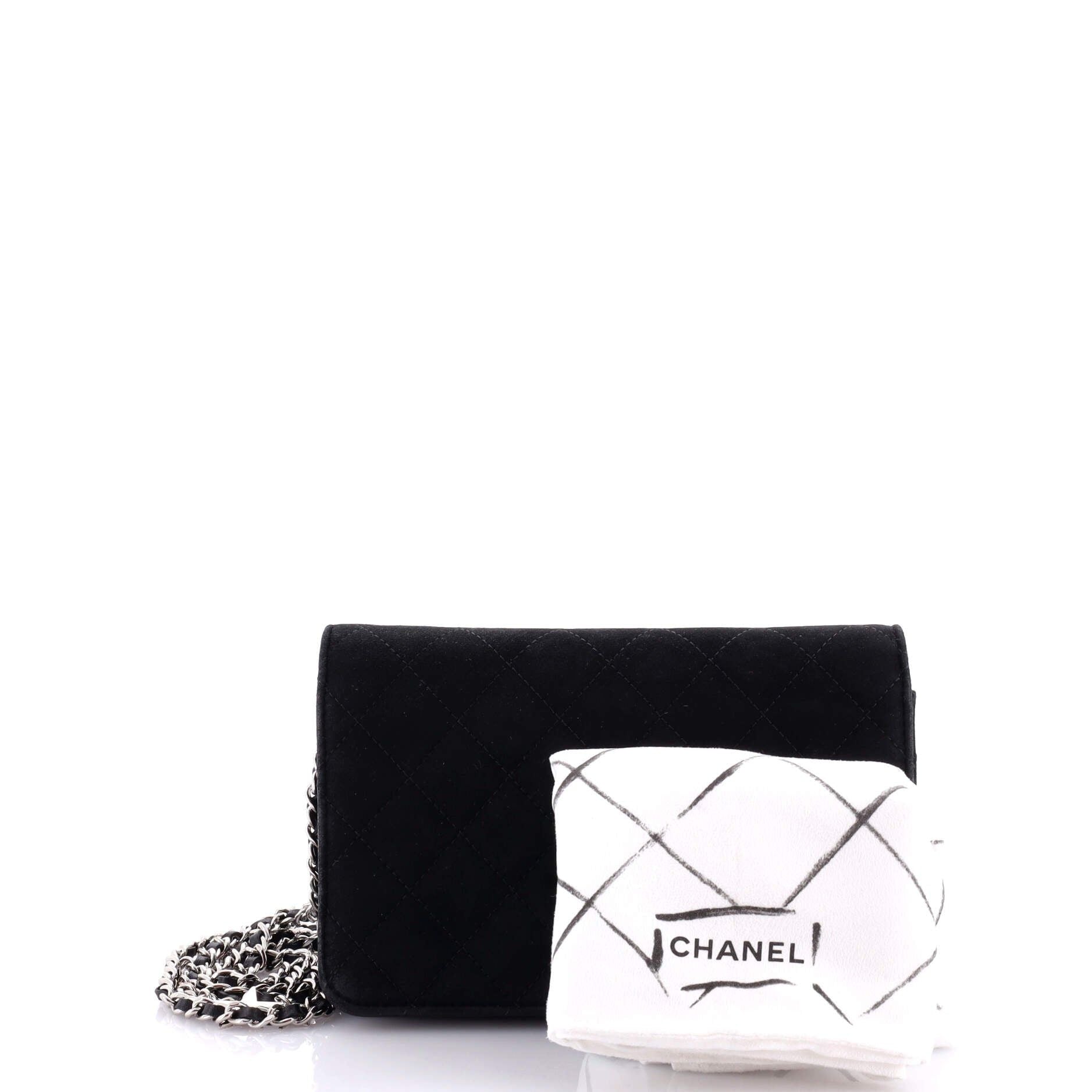 Chanel Cocostellar Wallet On Chain Quilted Suede