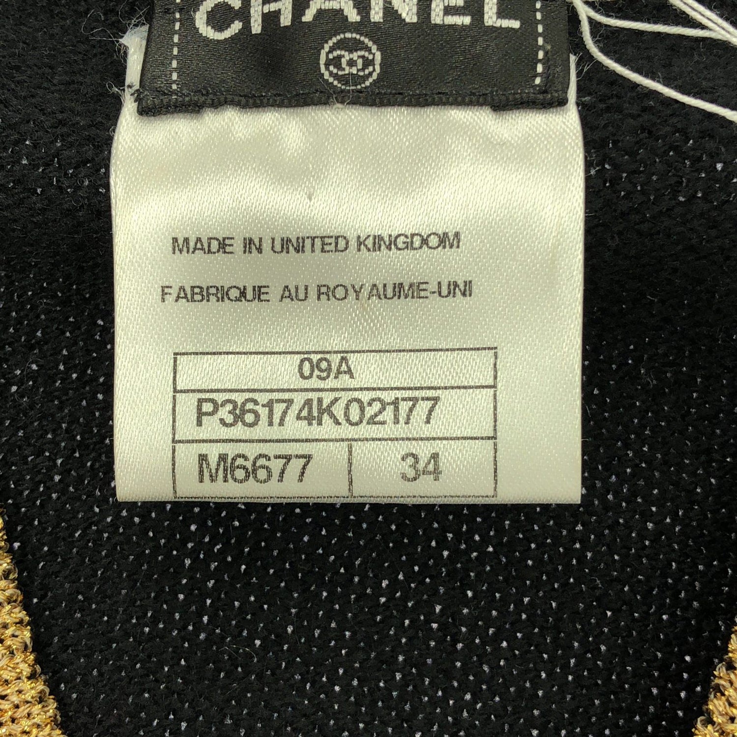 Chanel Black Cardigan Cashmere P 36174k 02177