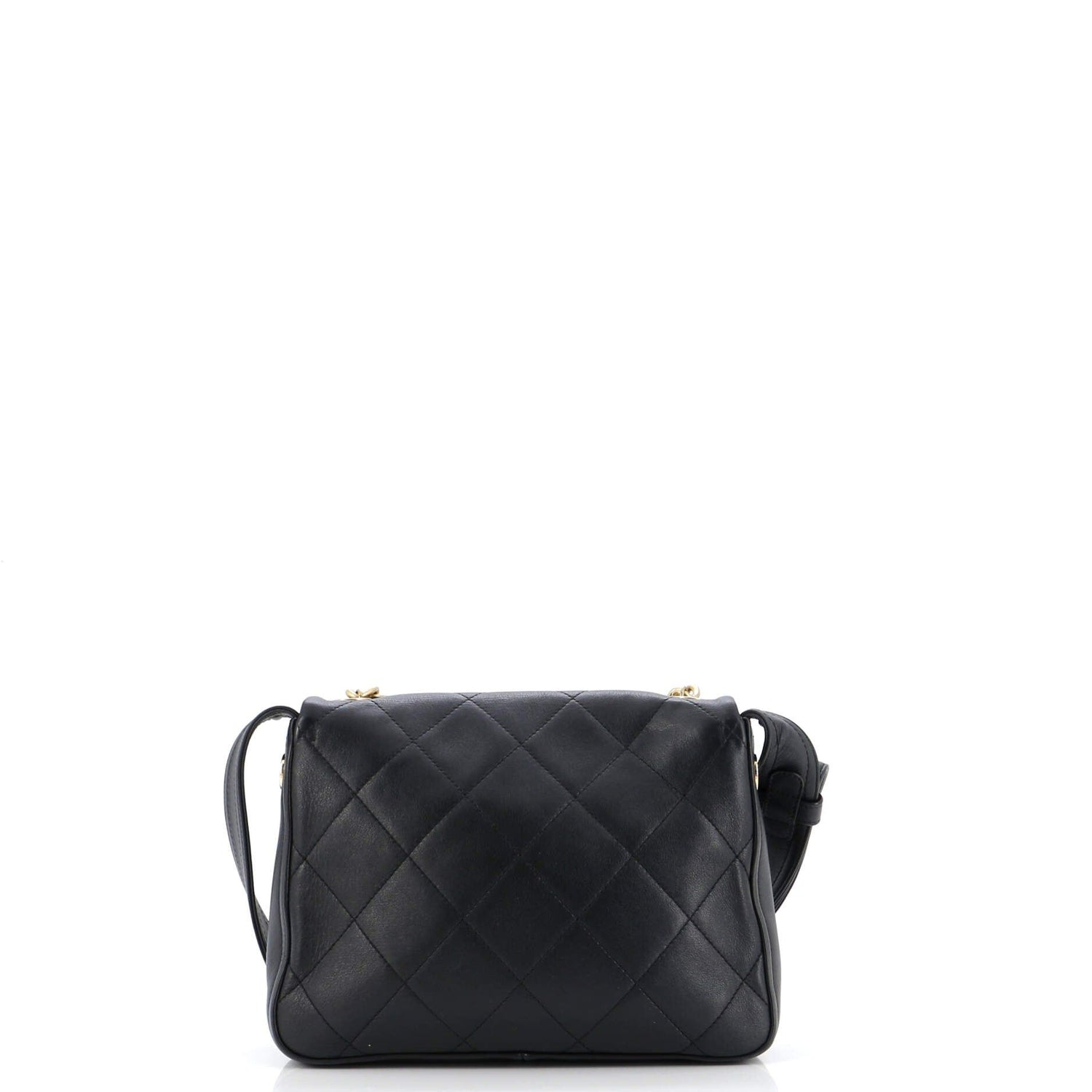 Chanel Chain Handle Flap Bag Quilted Calfskin