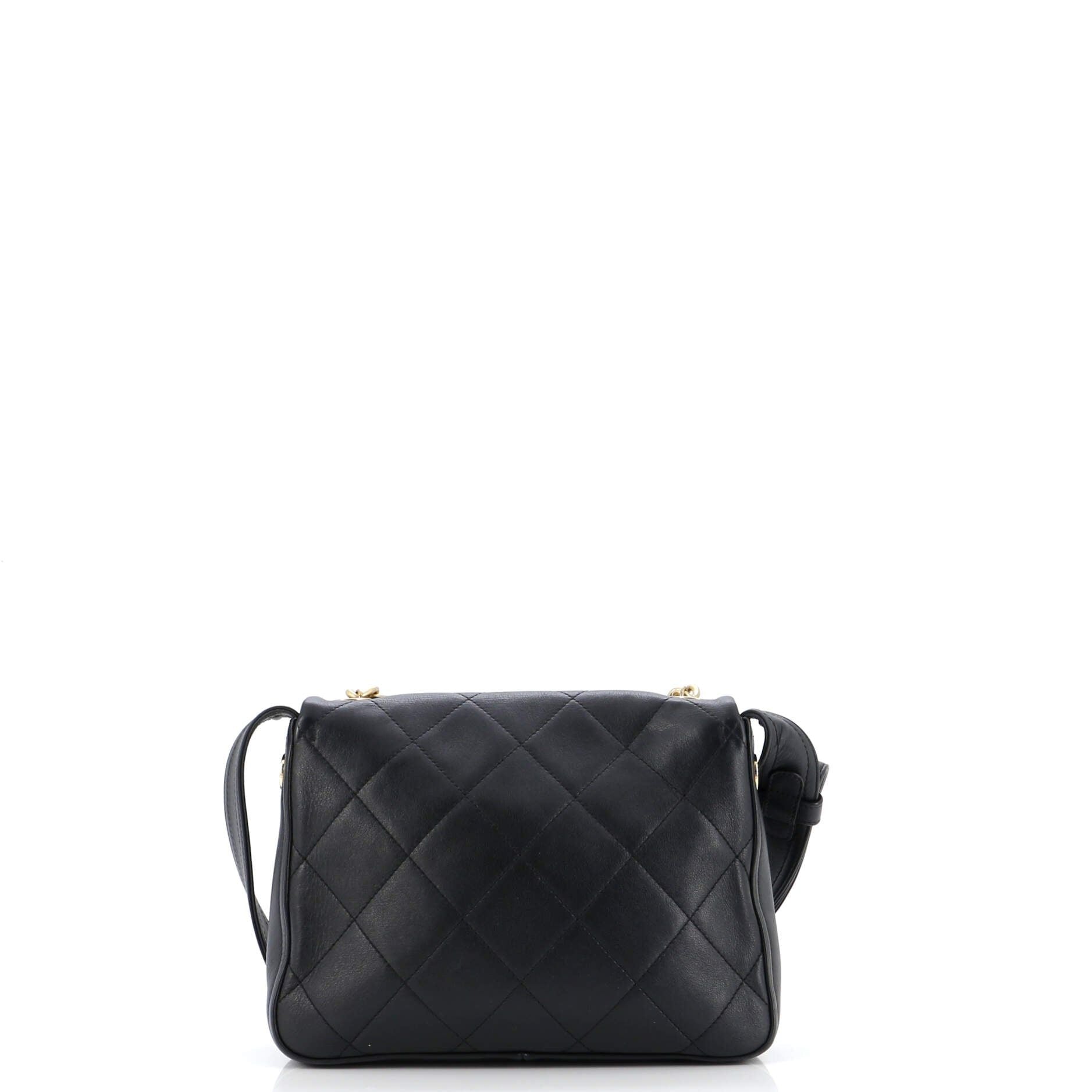 Chanel Chain Handle Flap Bag Quilted Calfskin