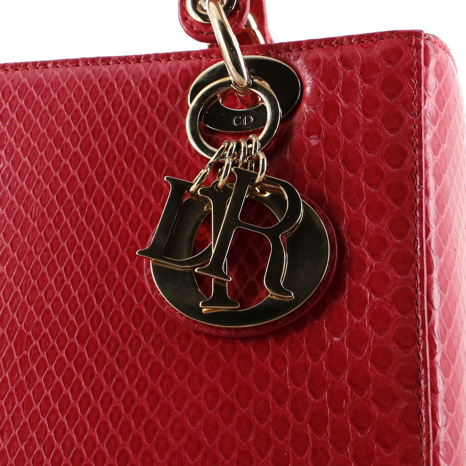 Christian Dior Lady Dior Bag Python Medium