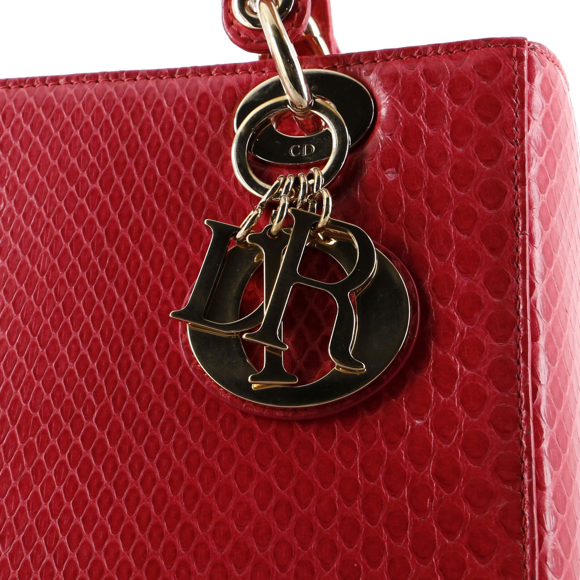 Christian Dior Lady Dior Bag Python Medium
