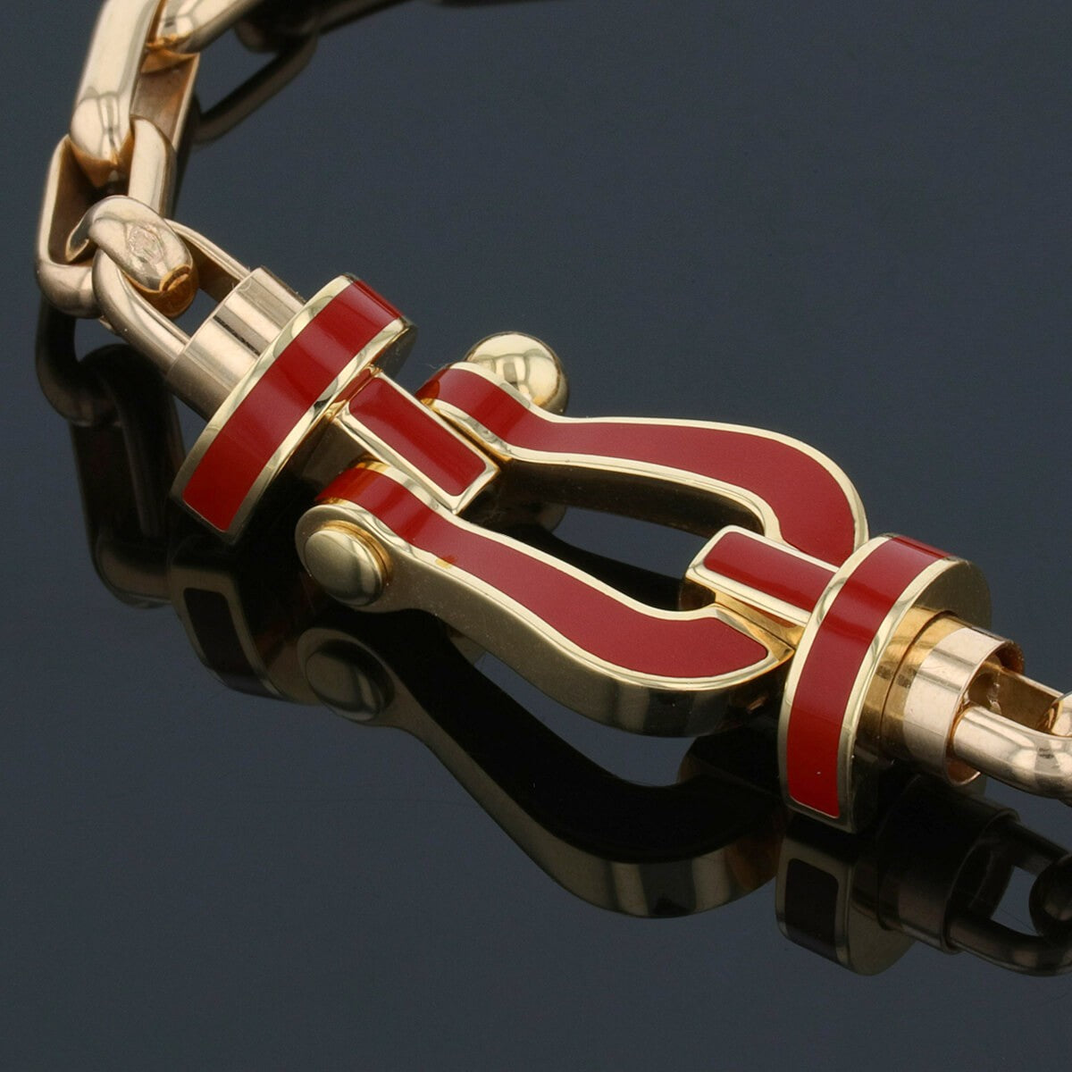 Fred Force 10 enamel and gold bracelet