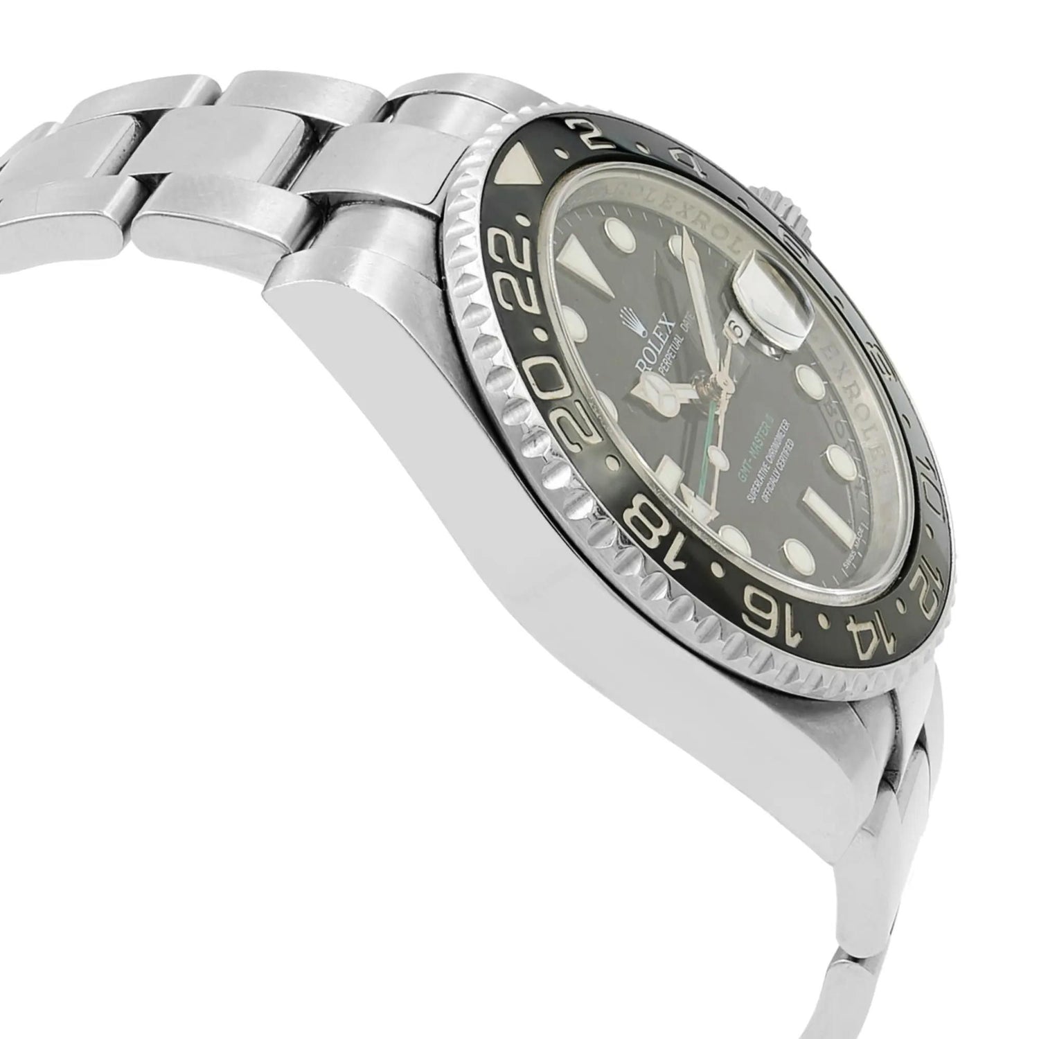 Rolex Gmt-master II Black Index Dial Oyster Steel Automatic Mens Watch 116710LN