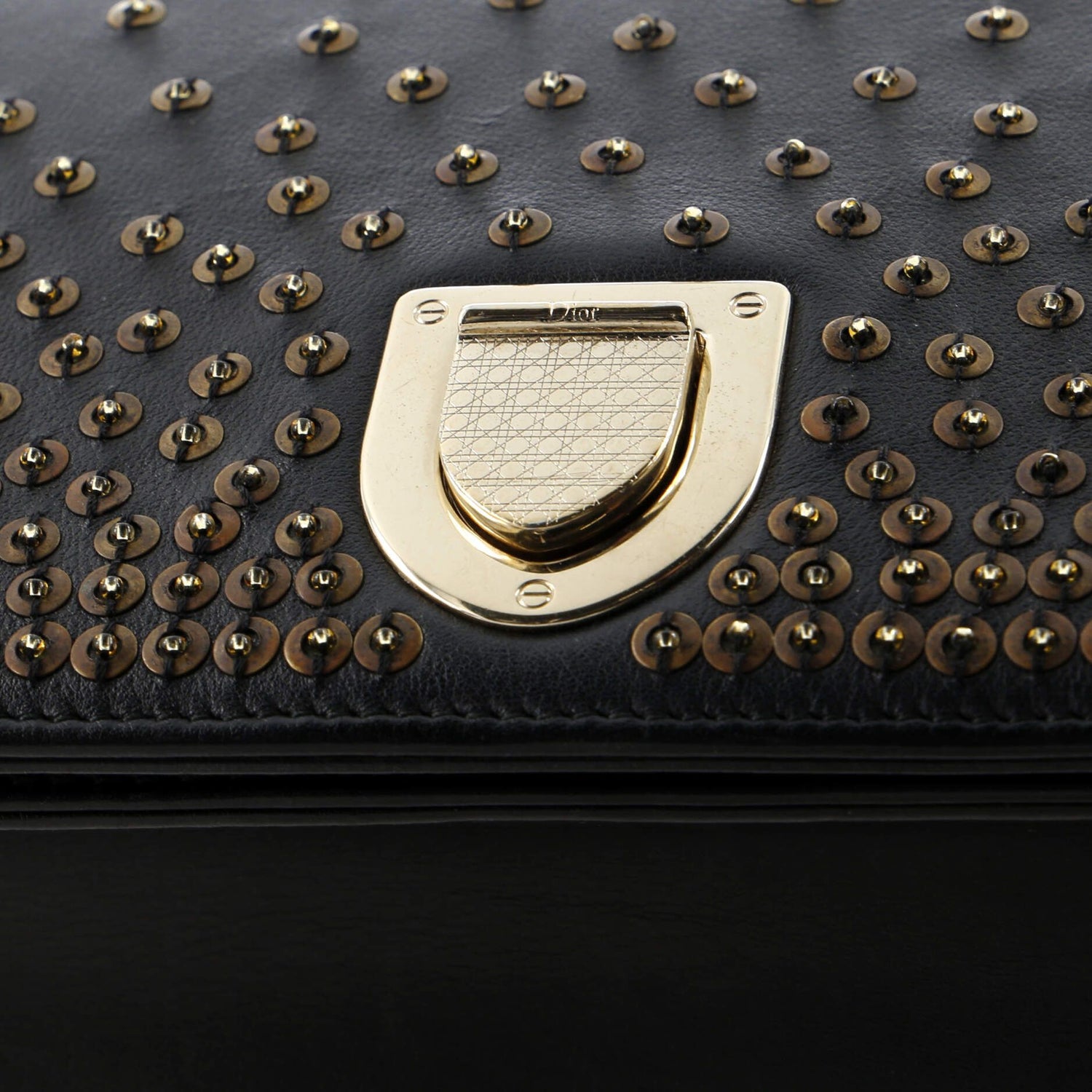 Christian Dior Diorama Flap Bag Sequin Embellished Lambskin Medium