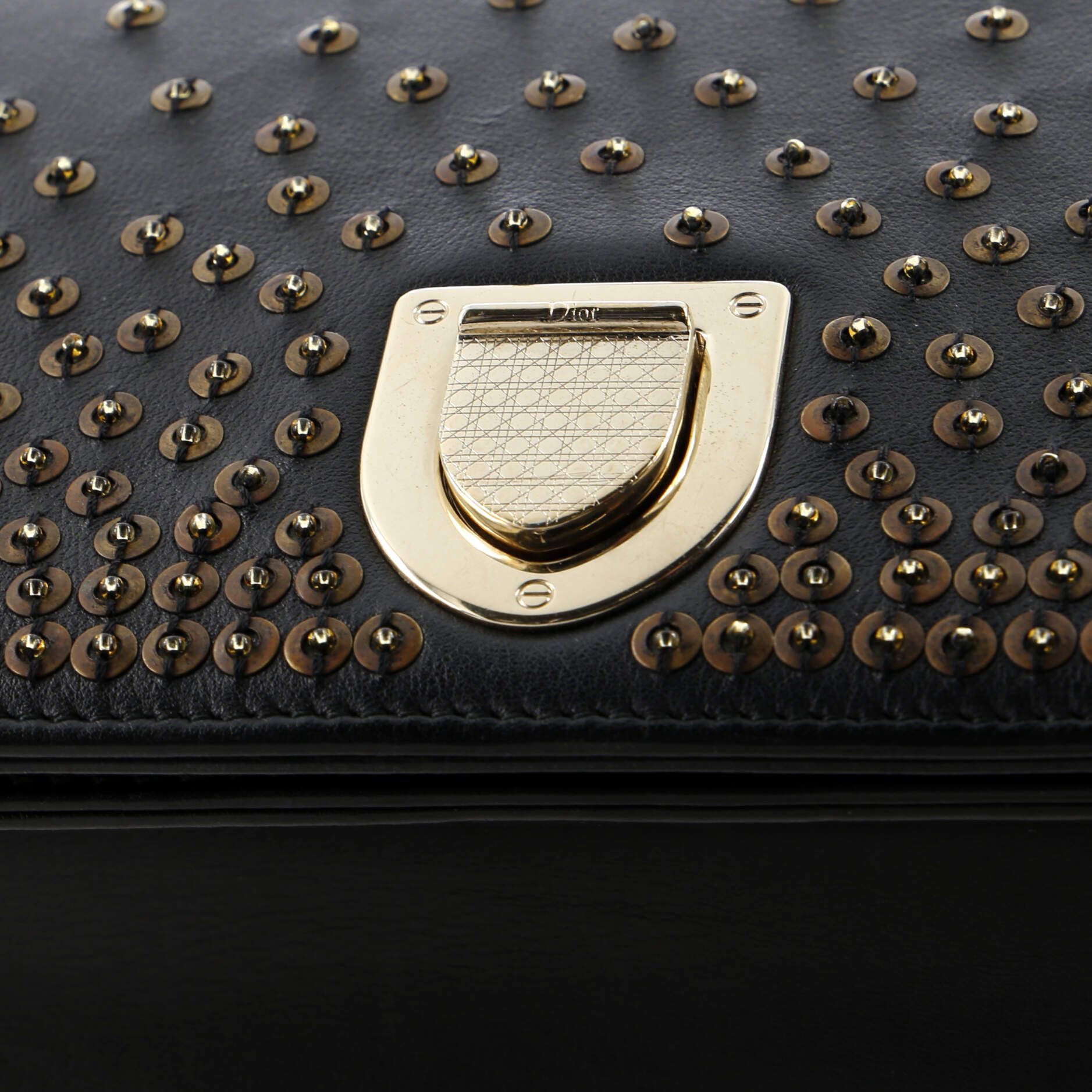 Christian Dior Diorama Flap Bag Sequin Embellished Lambskin Medium