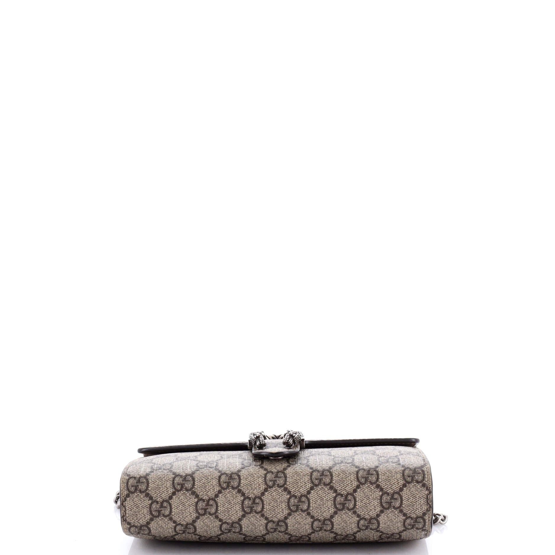 Gucci Dionysus Chain Wallet Gg Coated Canvas Small